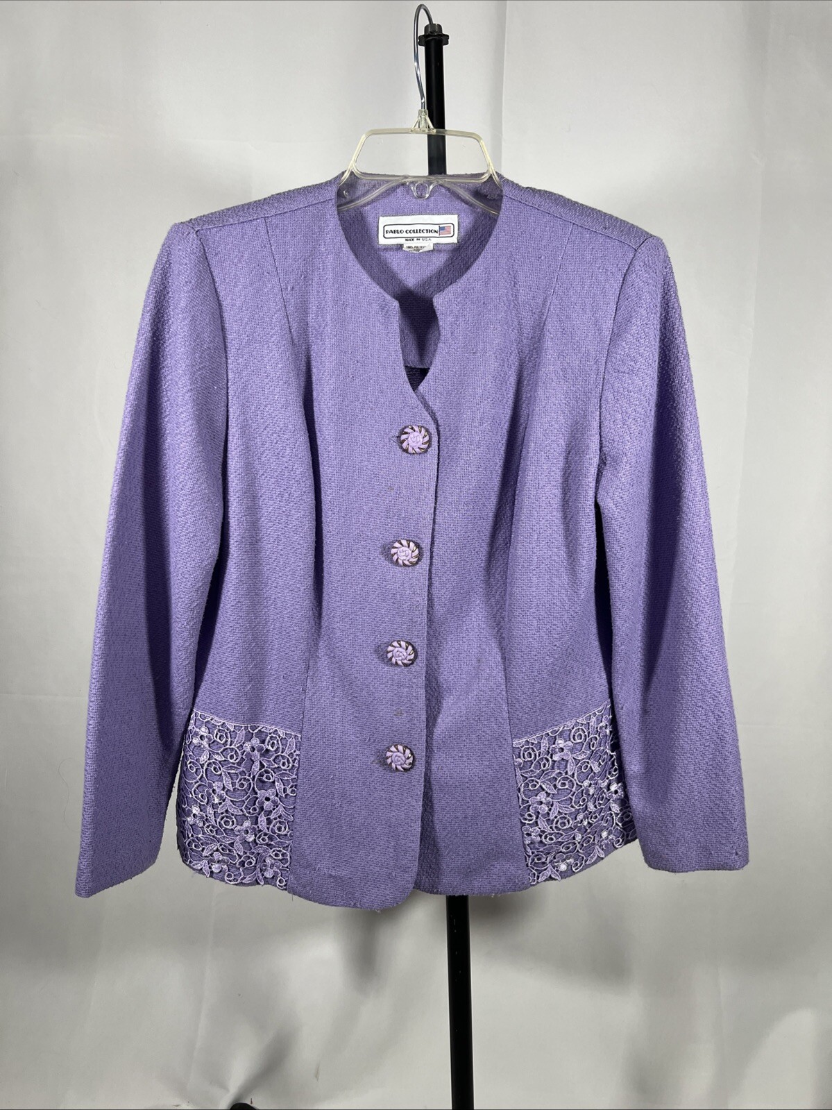 Pablo Collection Purple Woman’s Blazer Petite 10 Vintage from the 90’s