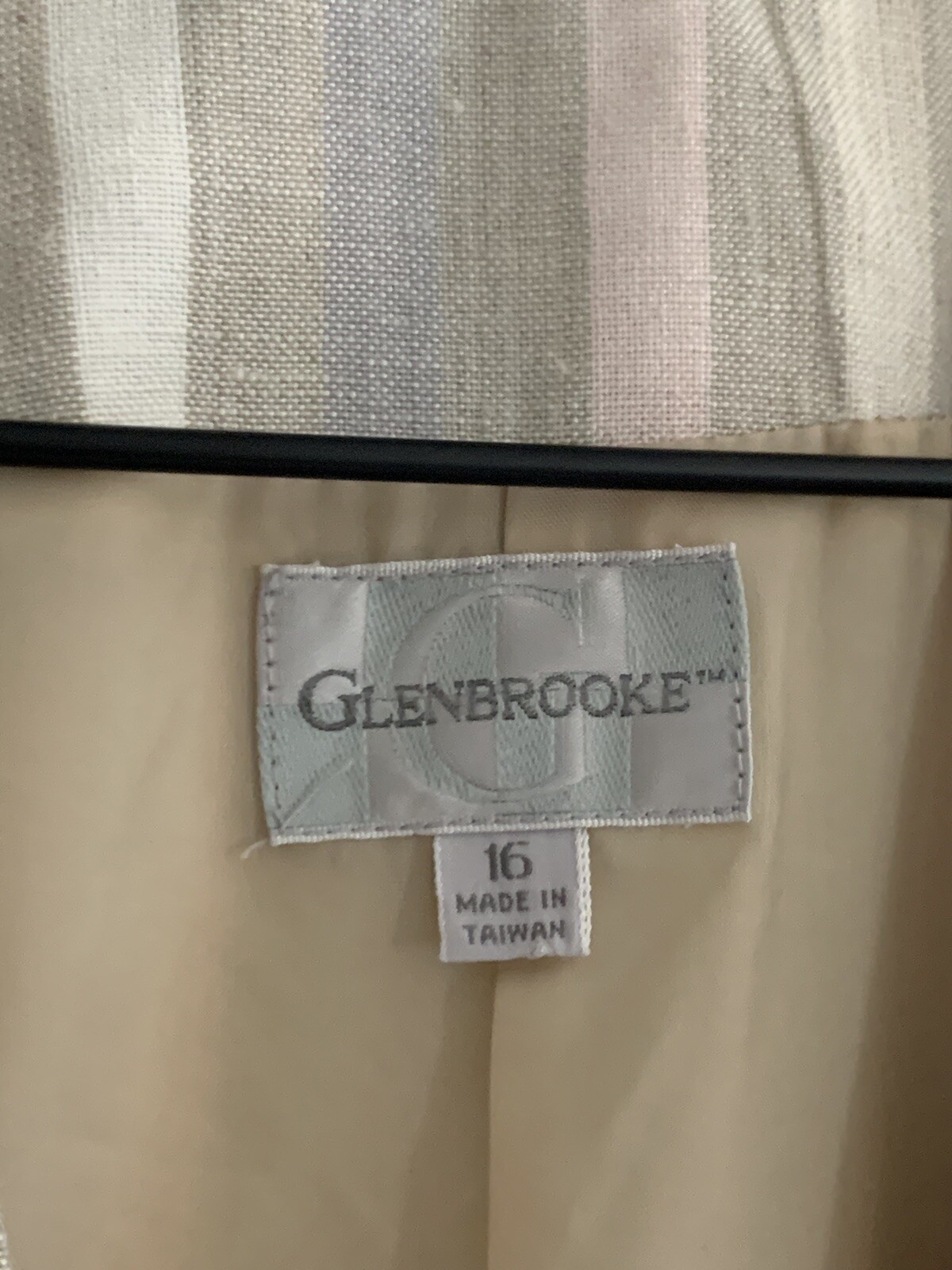 Vintage Glenbrooke Pastel & Neutrals Blazer Size 16 Good Condition