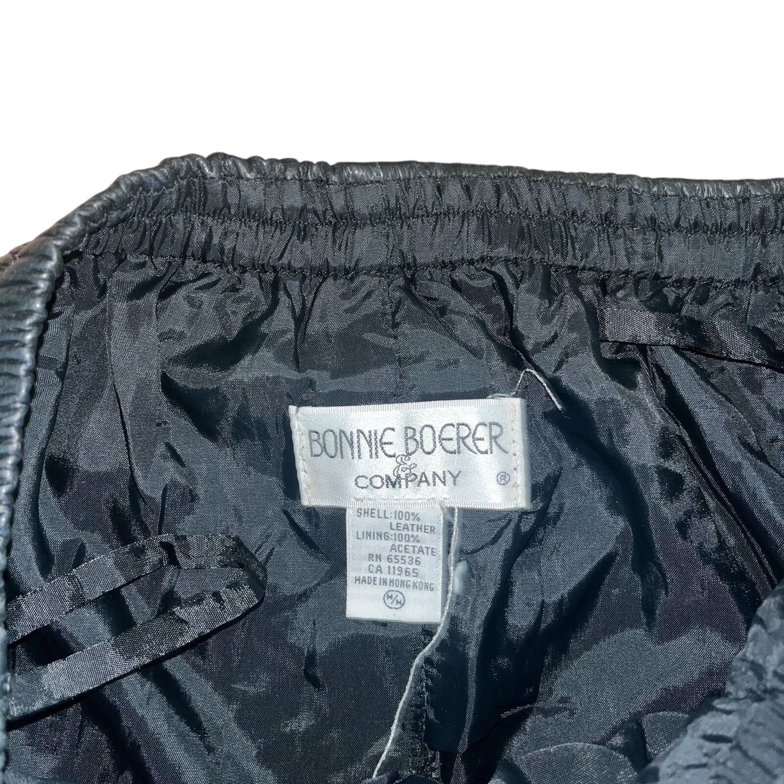 Vintage 1980s Bonnie Boerer & Company High Wasted Leather 28×25.5 Pants