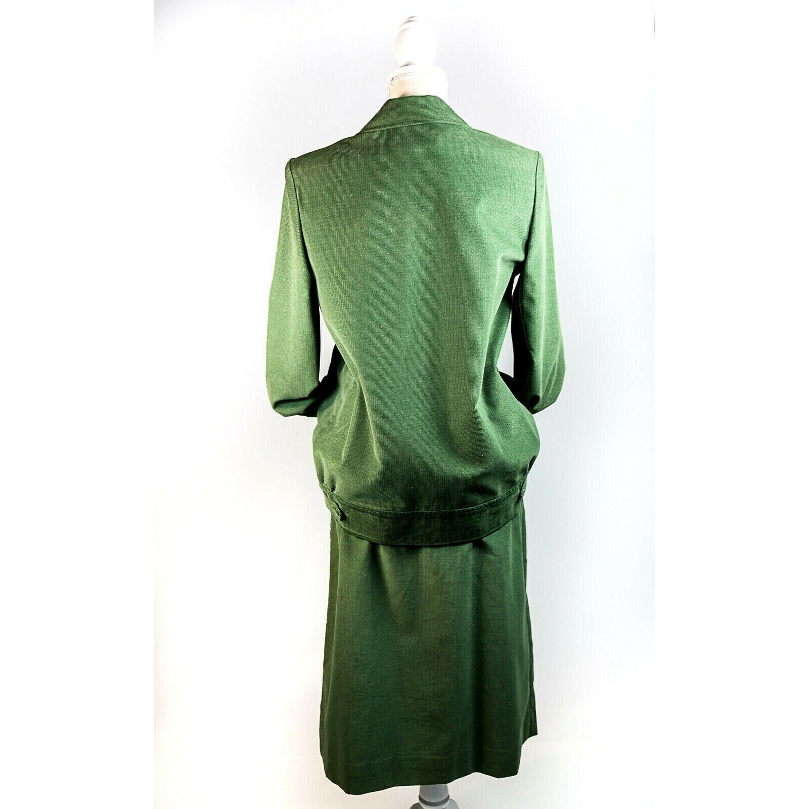 VTG 80s Suburbans Corduroy Midi Skirt Sz 6 Green Cottage Academia Preppy Granny