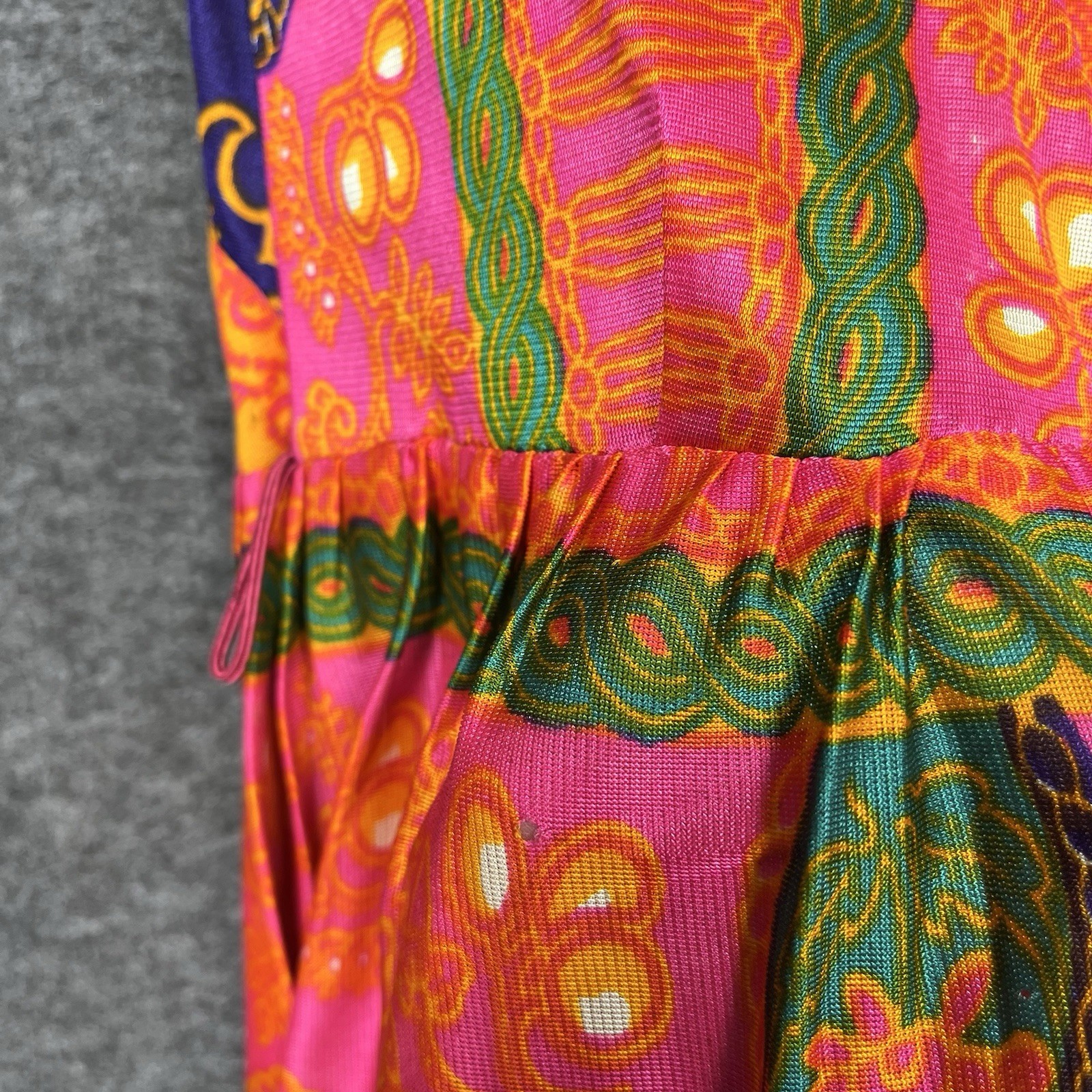 Vintage H/B Jrs of California Maxi Dress Size XS Psychedelic Mod Hippie 60s 70s