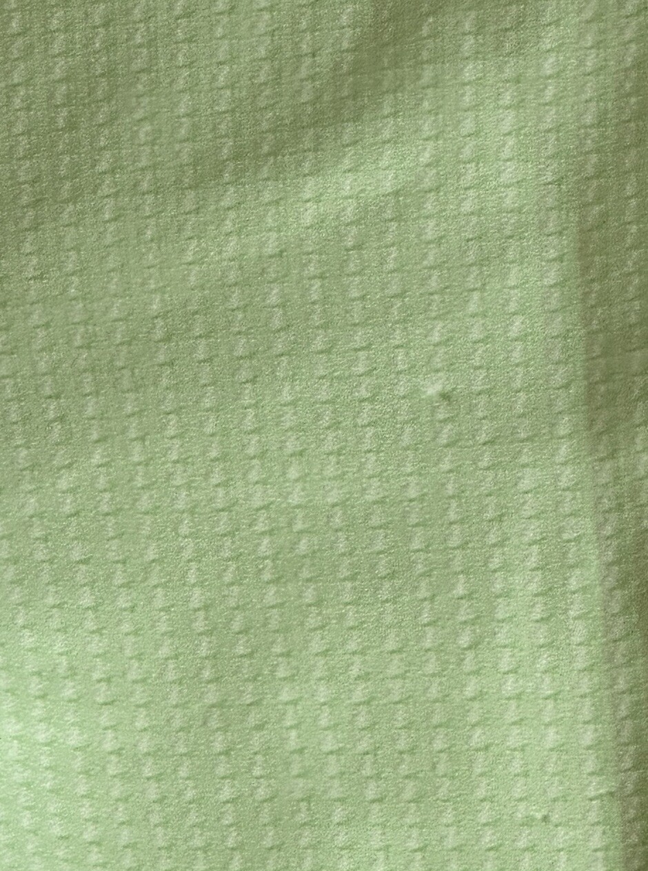 Green Plaid Polyester Pants 31×28 Lightweight Elastic Waist Vtg 70’s