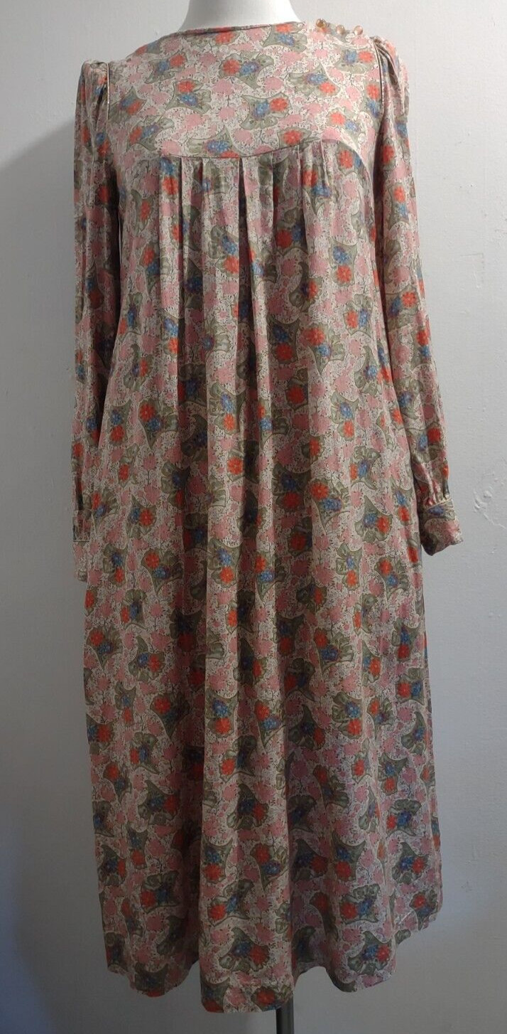 Vintage 70’s BELLE FRANCE floral tunic hippy disco dress sz S