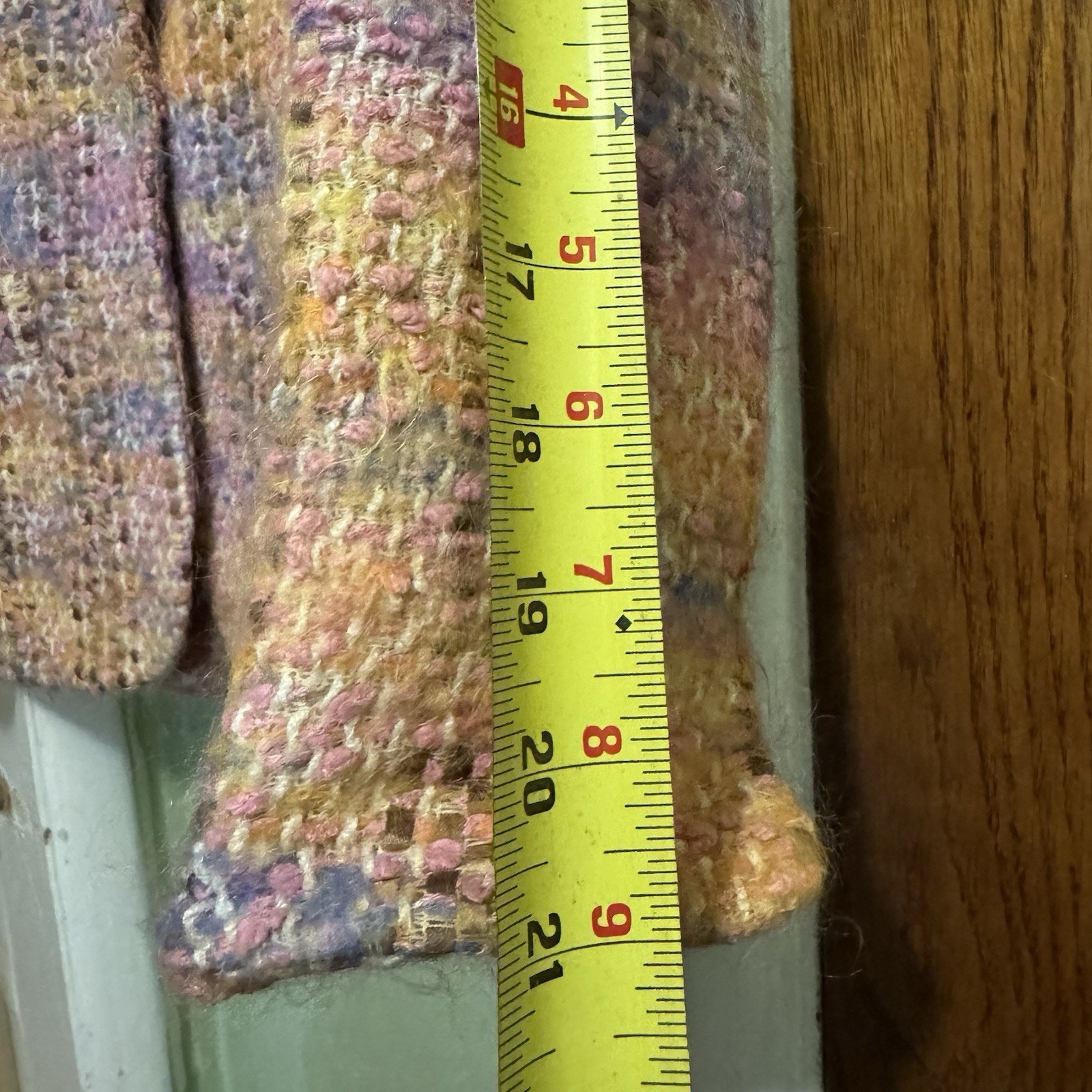 Vintage David Hayes Pink Multi Mohair Wool Blazer Barbie Pink Lining Size 4
