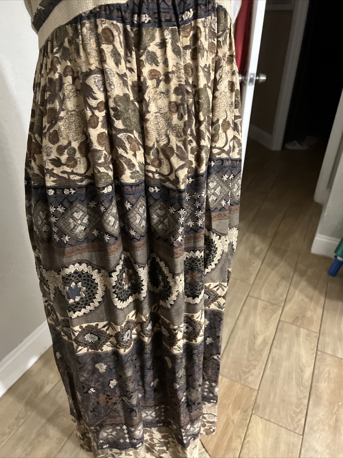 Vintage 80’s Stuart Alan Floral Dress Boho Tieback Sz 8 y9