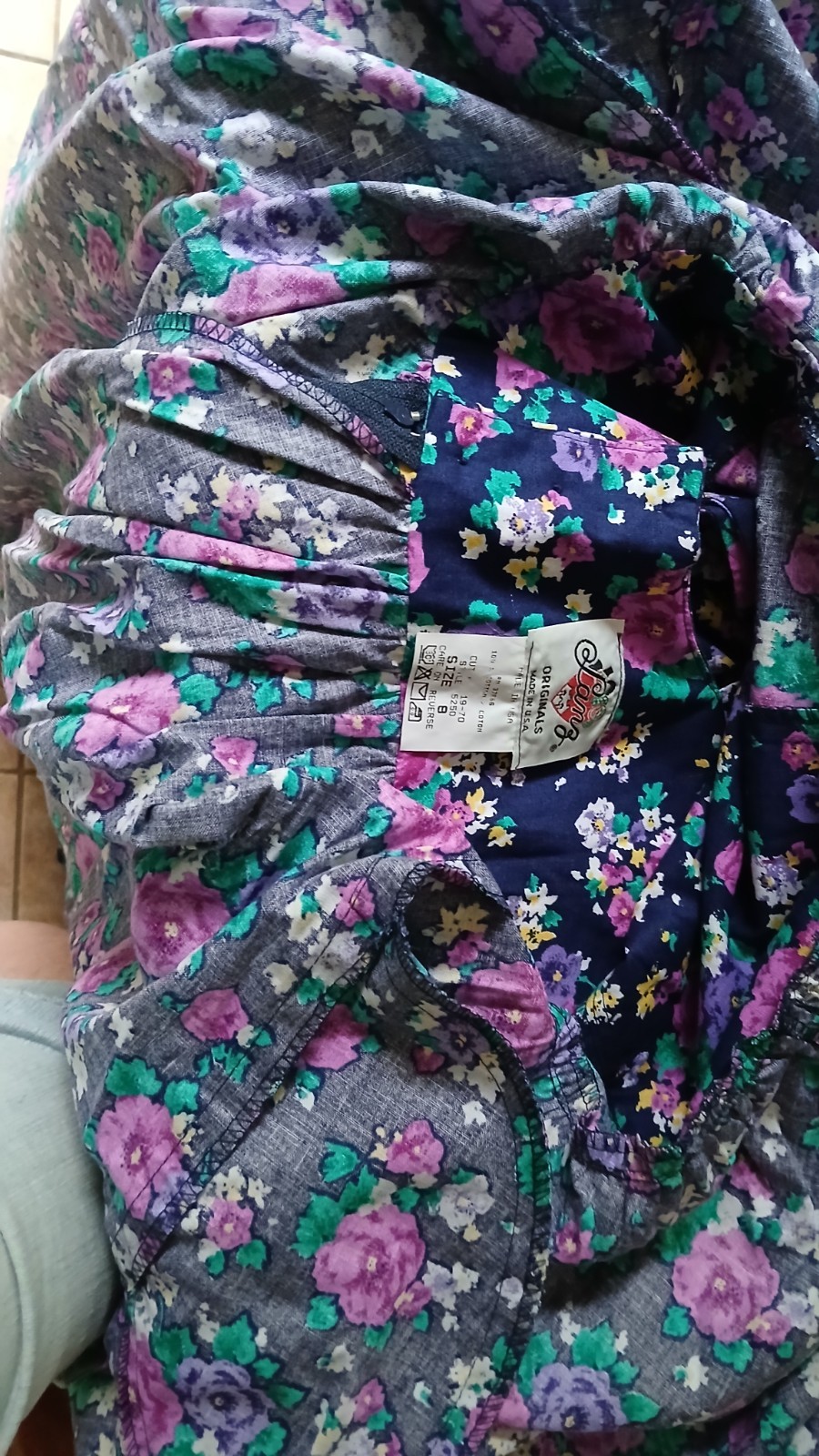 Lanz Originals Wonderful Vintage 80’s-90’s NWT Floral Blue Sundress Size 8