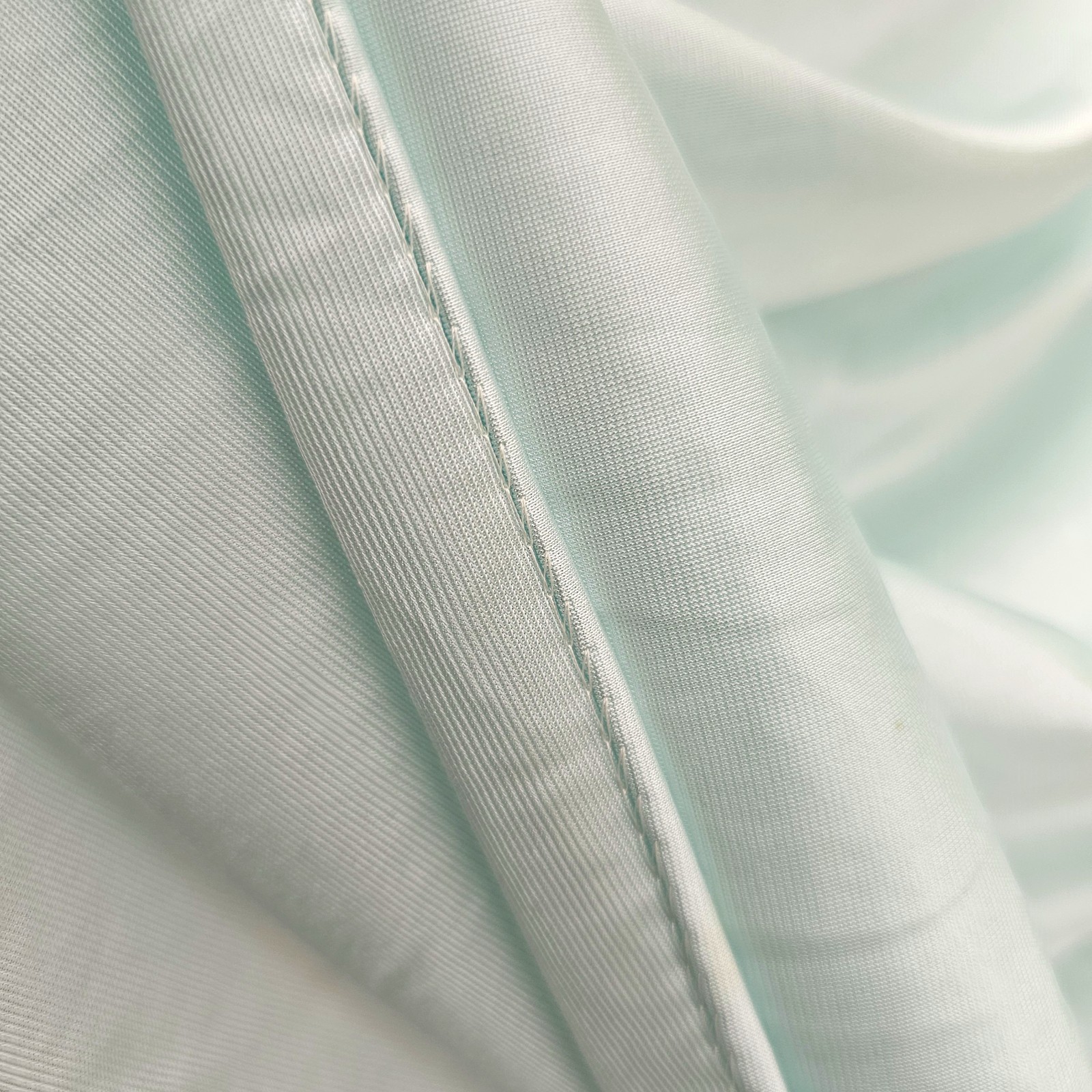 VTG Lorraine Nightgown MD Mint Seafoam Peach Color Block Sleeveless Nylon Sheer