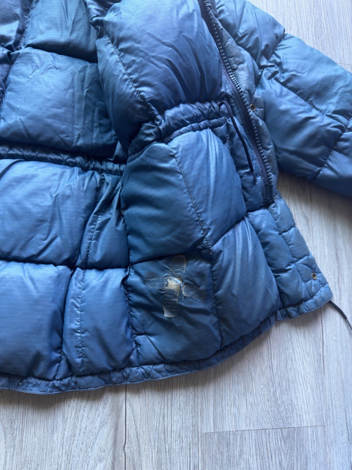 Vintage 70s Eddie Bauer Expedition Goose Down Parka Jacket Black Gold Label Sz L