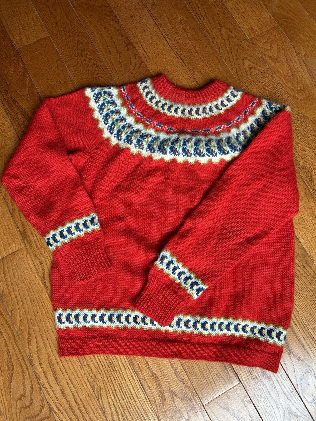 Handmade Norway Woman’s Wool Sweater Vtg Aalesund Made 4 Beconta NOS Foldal A/S