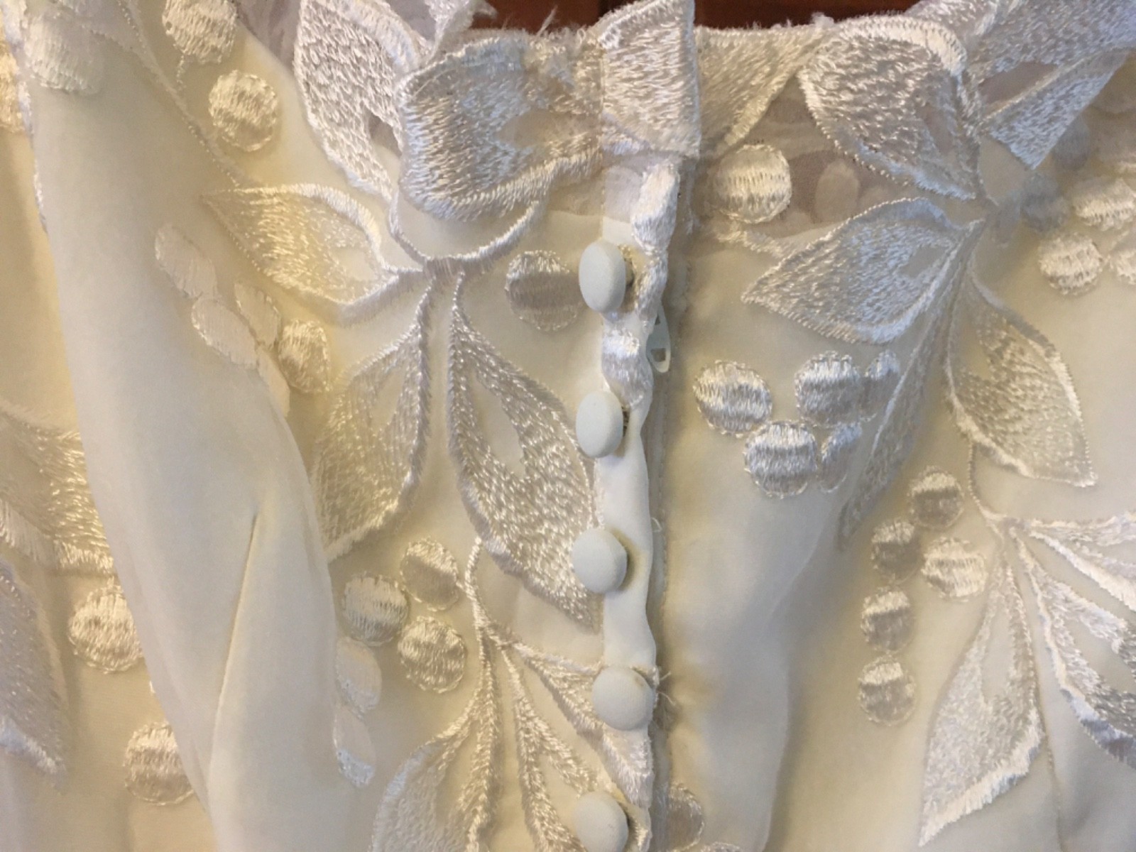 VTG Late 70’s-1980s House of Bianchi Tea Length Bridal Dress XS S 4 lined