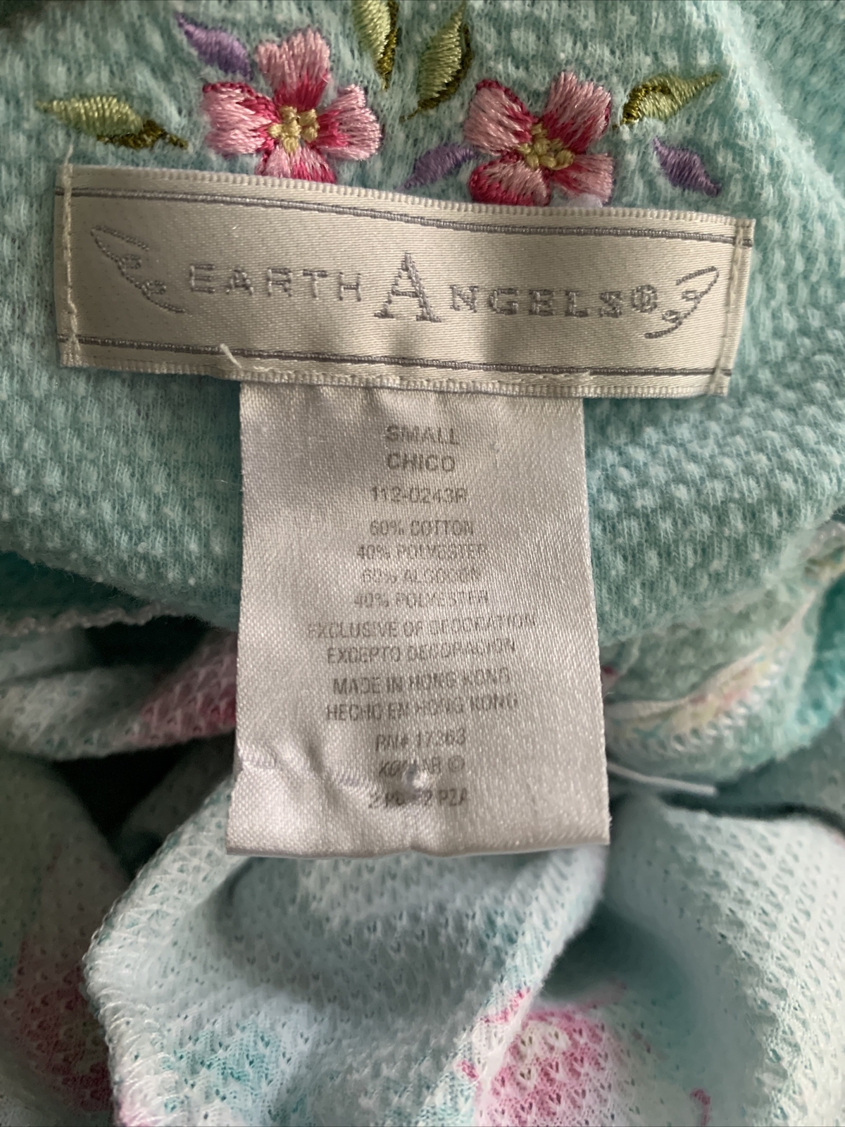 EARTH ANGELS Floral Embroidery Sophisticated Sexy Pajama Lounge Set Sz S❤️tb12m9