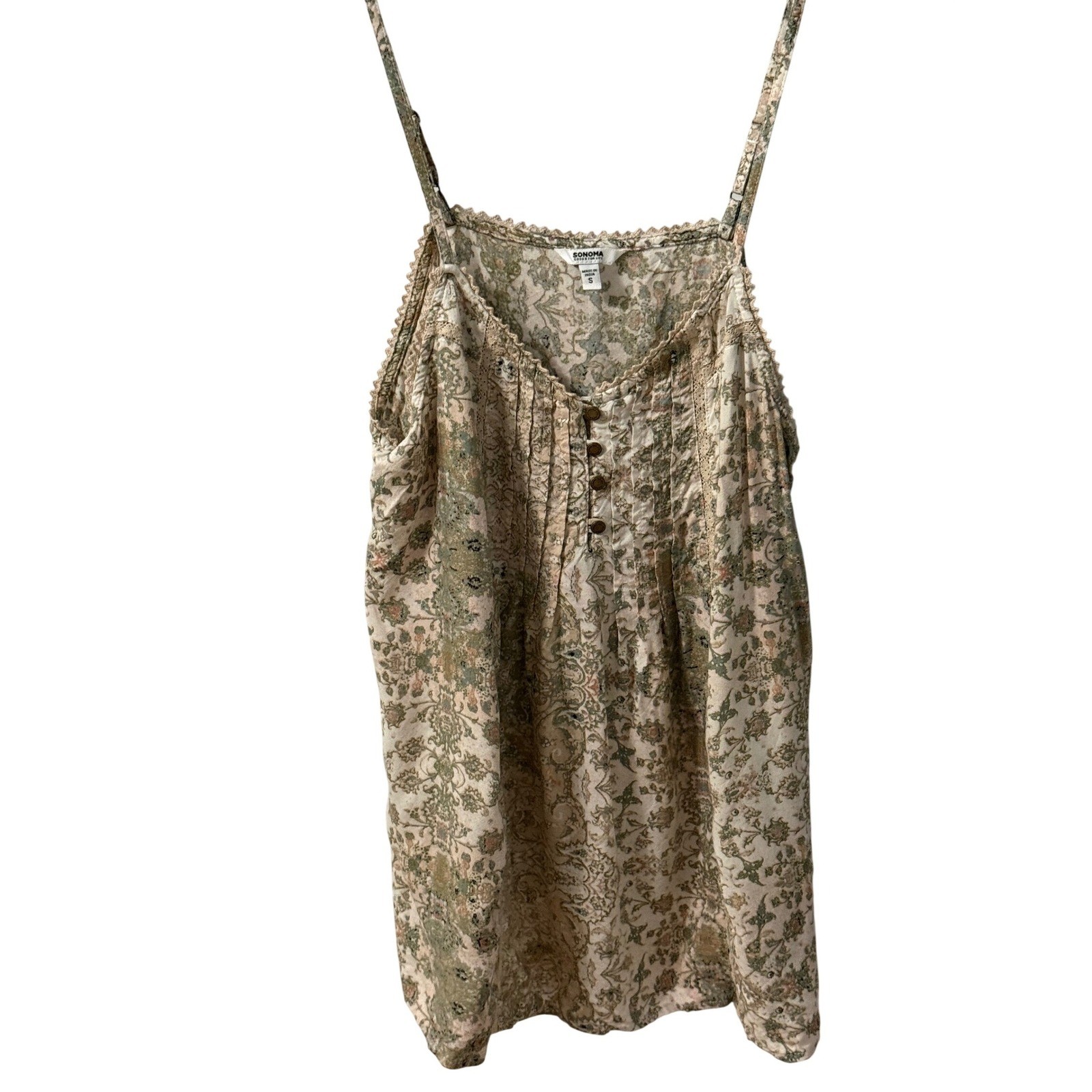 Cottage Core Boho Cami’s Rayon Flowy Floral Feminine Sonoma Sz Small Lot of 2