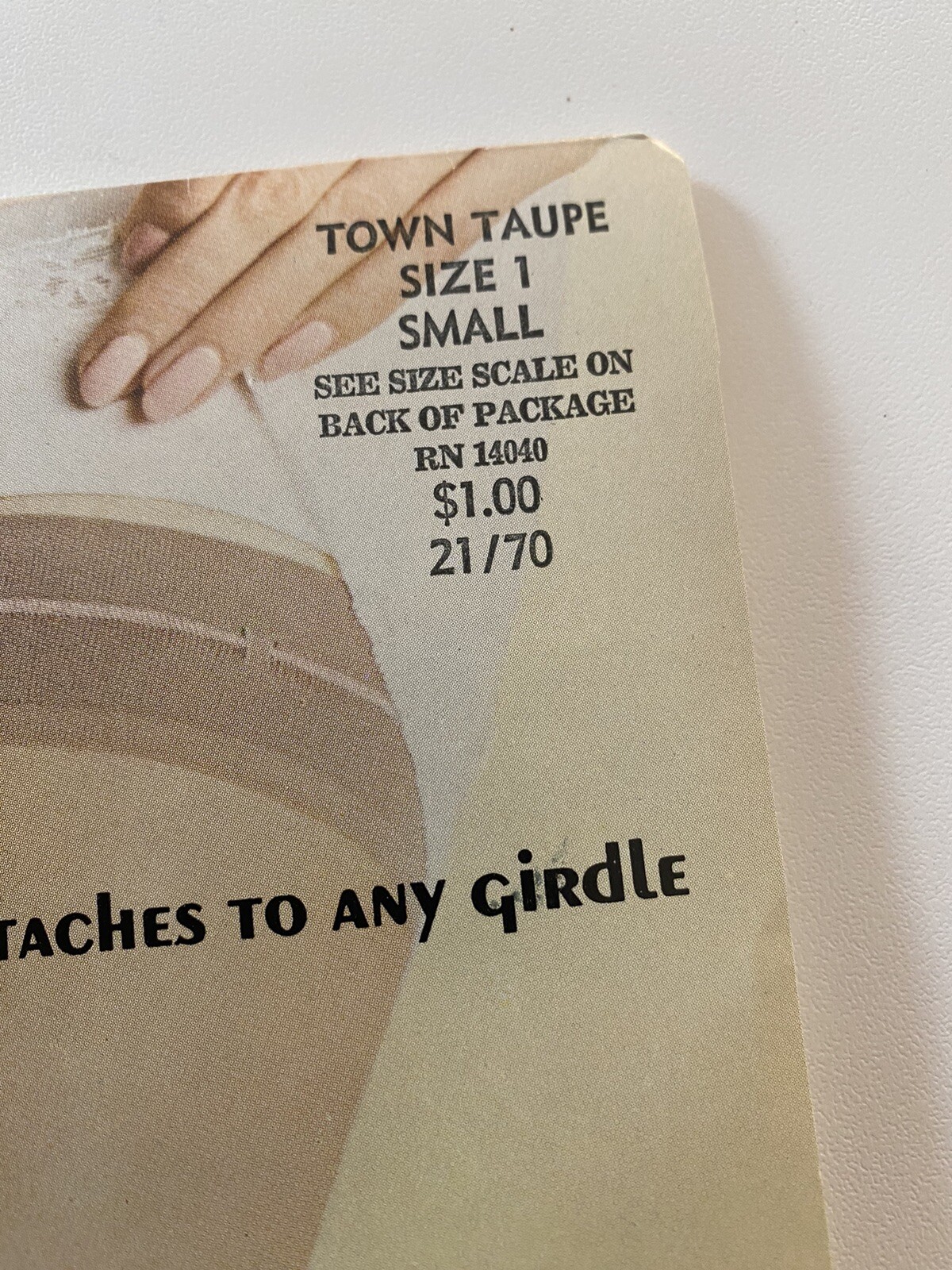 Vintage Loop top Stretch Nylons Stockings Size 1 town taupe small 14040 women’s