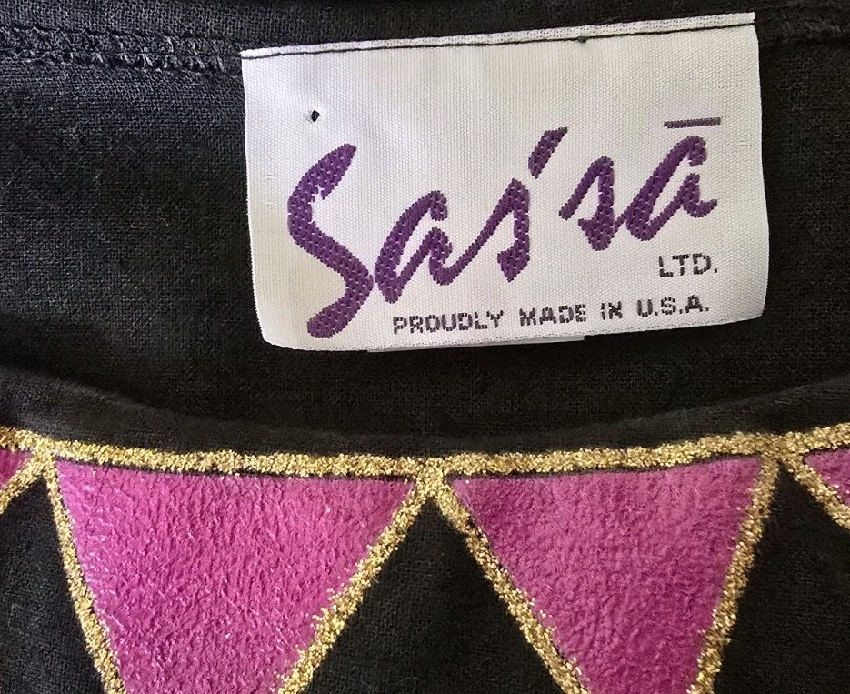 Sas’sa VTG 80s Western Black Dress Sz 7-8 Fringe Bling Embellished Rodeo Cowgirl