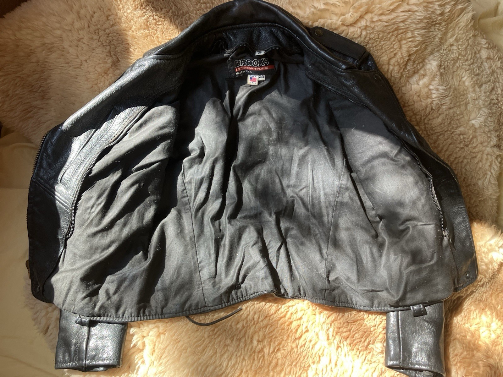 Vintage Brooks Leather Jacket Biker Motorcycle Women’s 28 XS S Perfect Fit