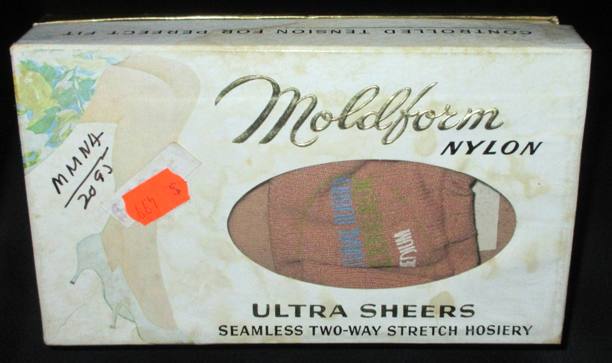 RARE Vintage Nylon Stockings MOLDFORM HIGH quality Thigh Rubber Medium