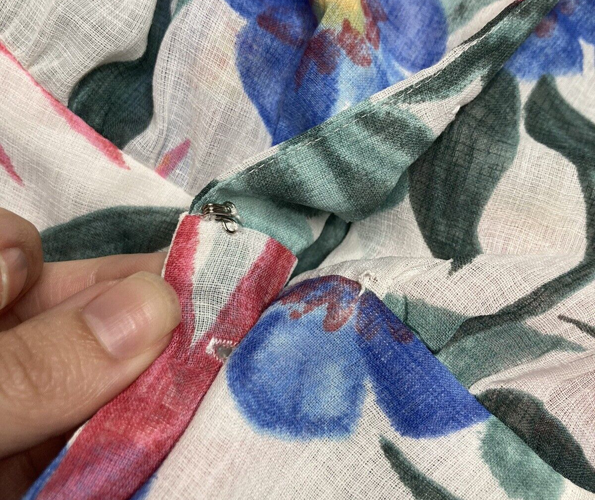 Vintage Billy Jack For Her Dress Midi Pleated Floral Colorful Sleeveless Sz 7/8