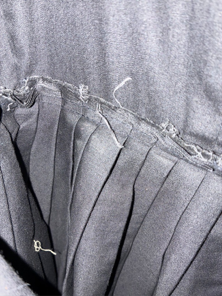 VTG 1960’s Women’s 0/2 S Black Sundress Cotton Pleats Tailored Handmade Waist 2