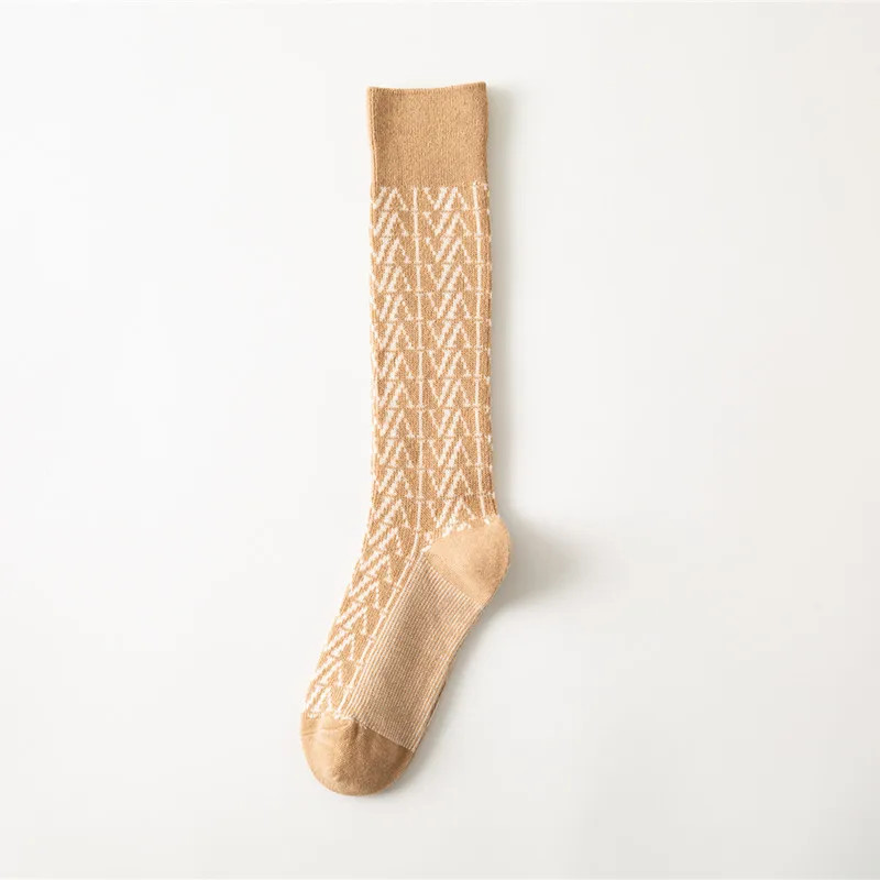 Calf socks Japanese retro jacquard long tube women’s socks Korean version