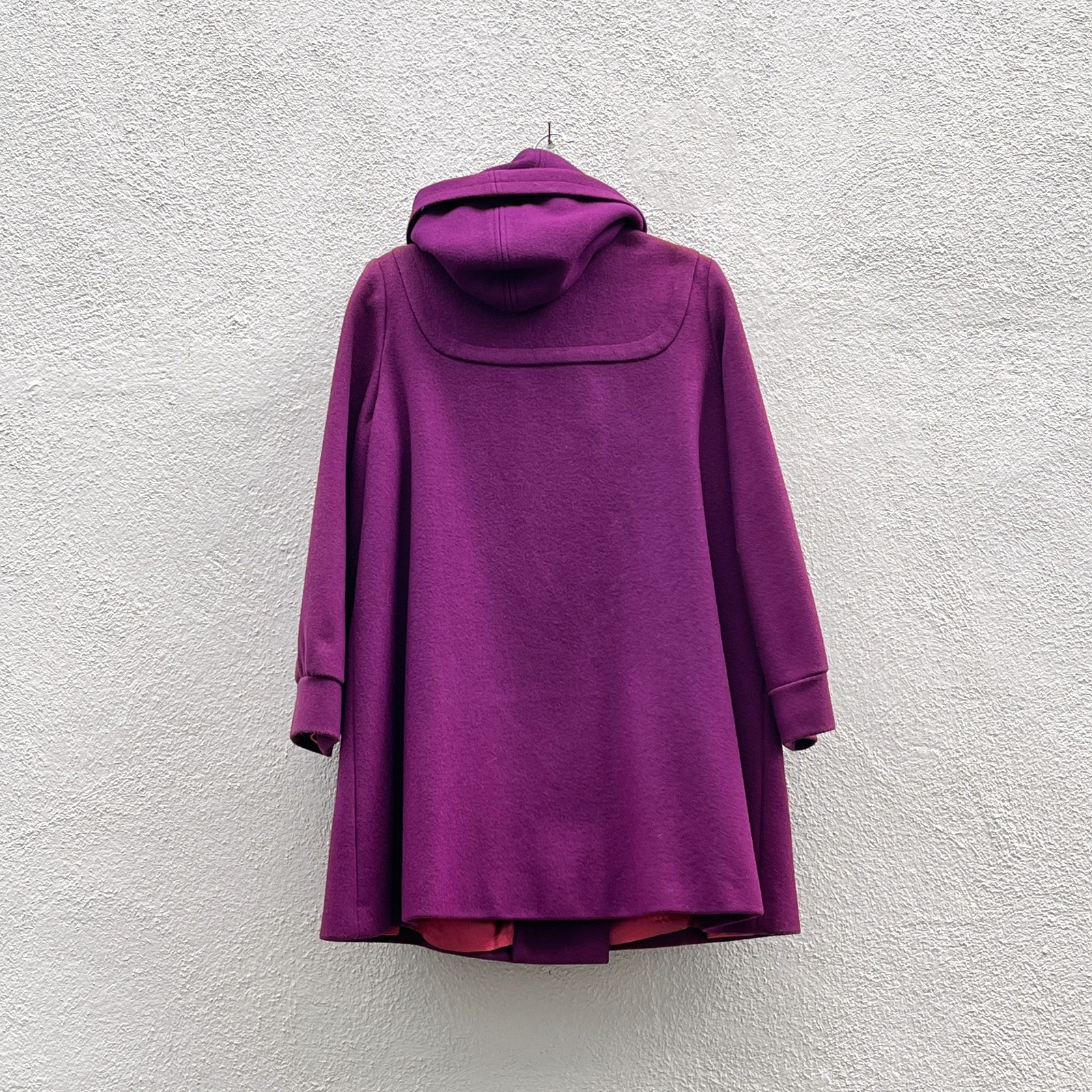 Vintage 70s Women’s Montgomery Ward Purple Hooded Peacoat Coat Medium