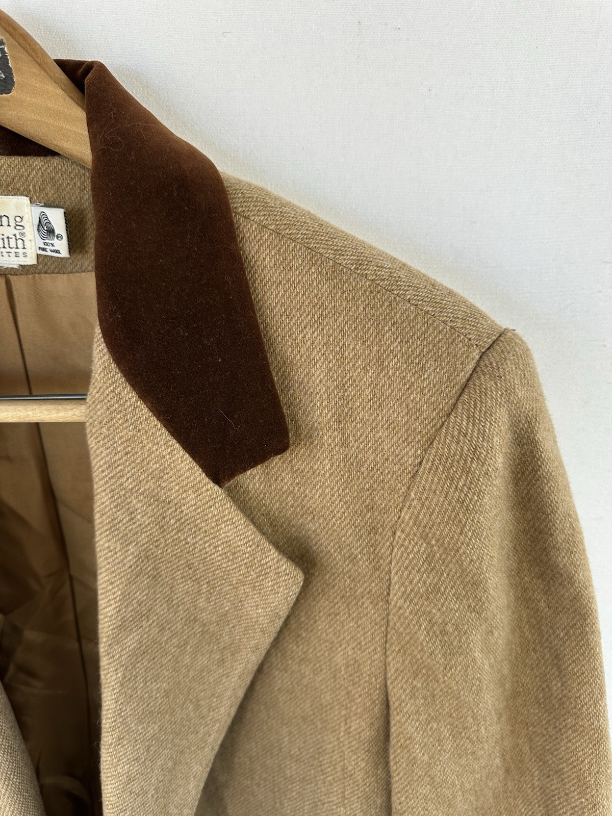 VTG Wool Velvet Blazer Brown Business Women’s 14 Petite Retro Office