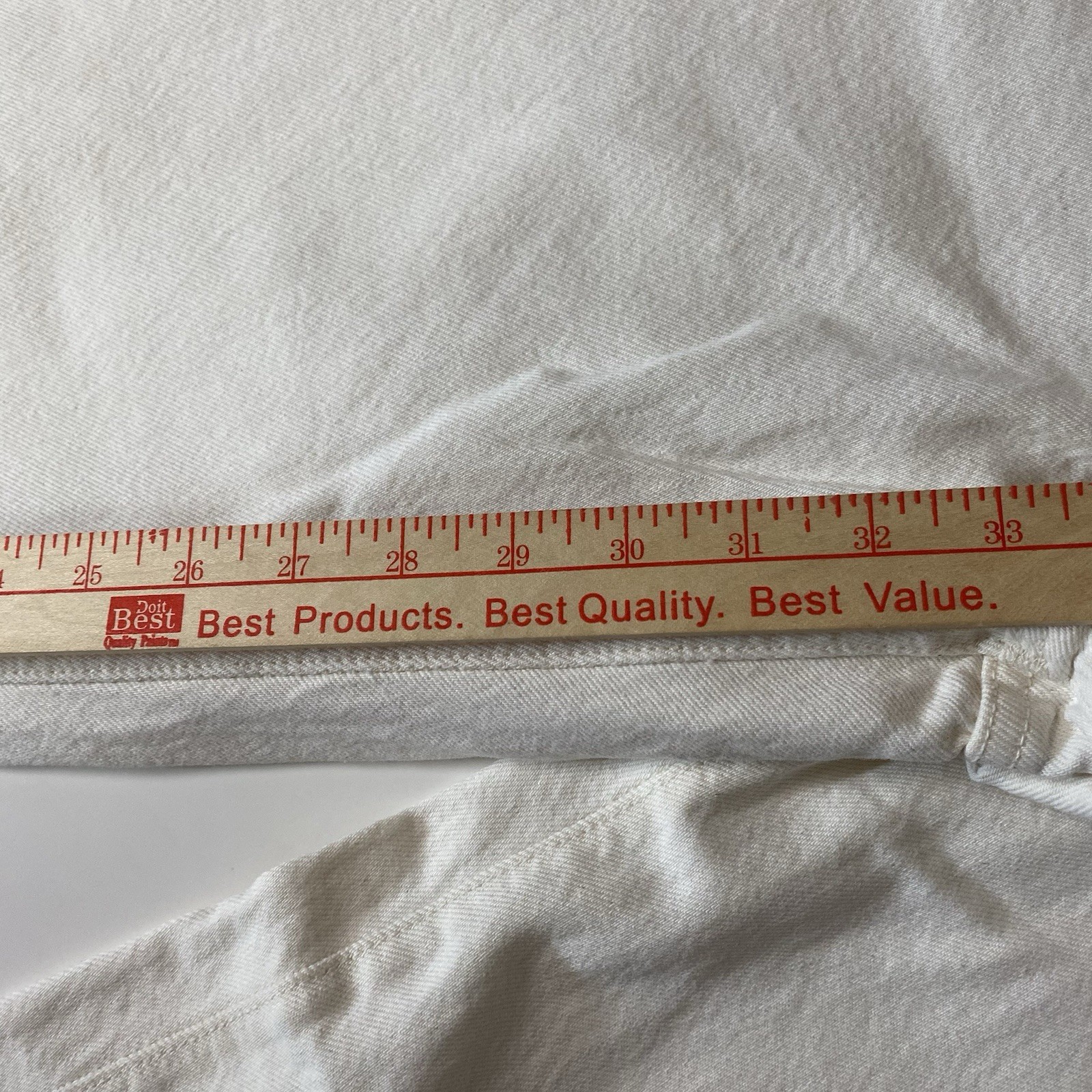 Vintage Levi’s 501 Jeans White Button Fly 80s 90s Size 13LONG Fits 30×33
