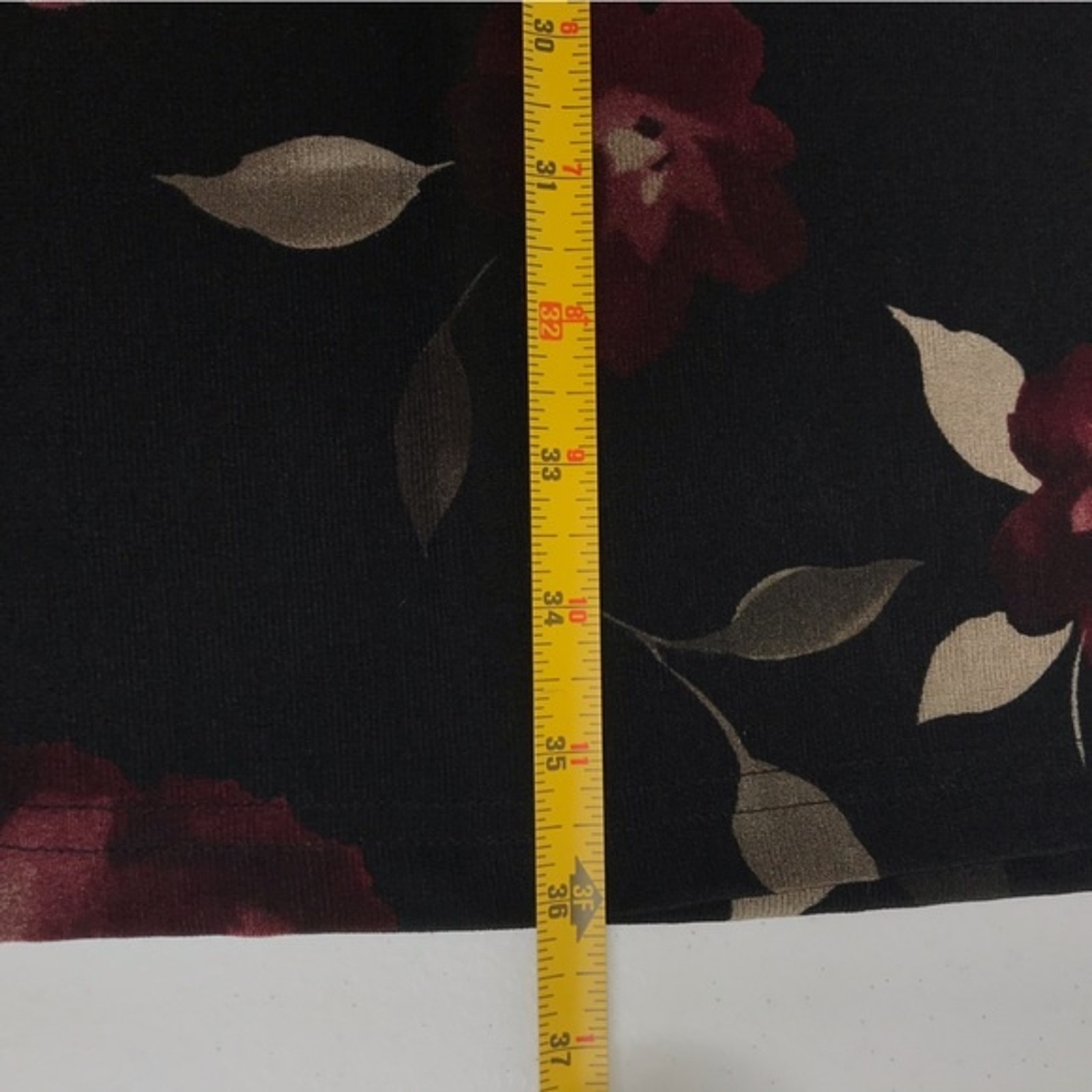 Vintage Imagio Floral Slinky Stretchy Sheath Dress Women Size Large Made In USA