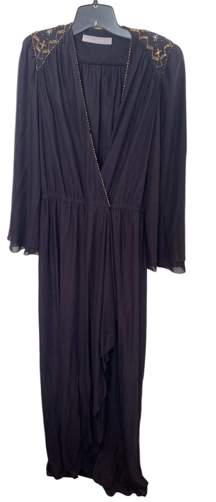 Med Lg Vtg Dress Jonathan Hitchcock Reuben Thomas Black Maxi Gothic Glam Vamp
