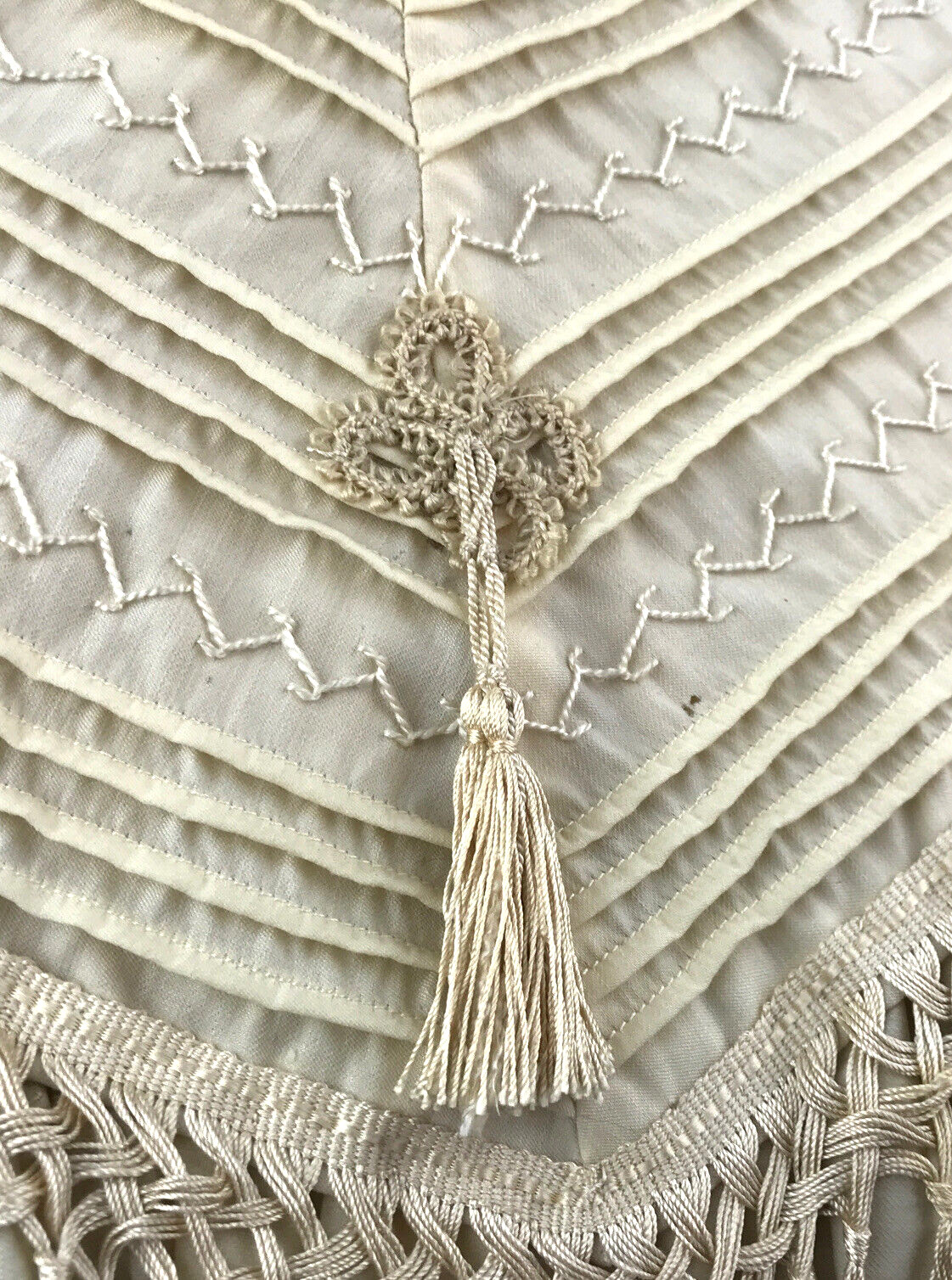 Antique Womens Ladies Victorian Blouse Shirt Fringe High Collar Leg of Mutton