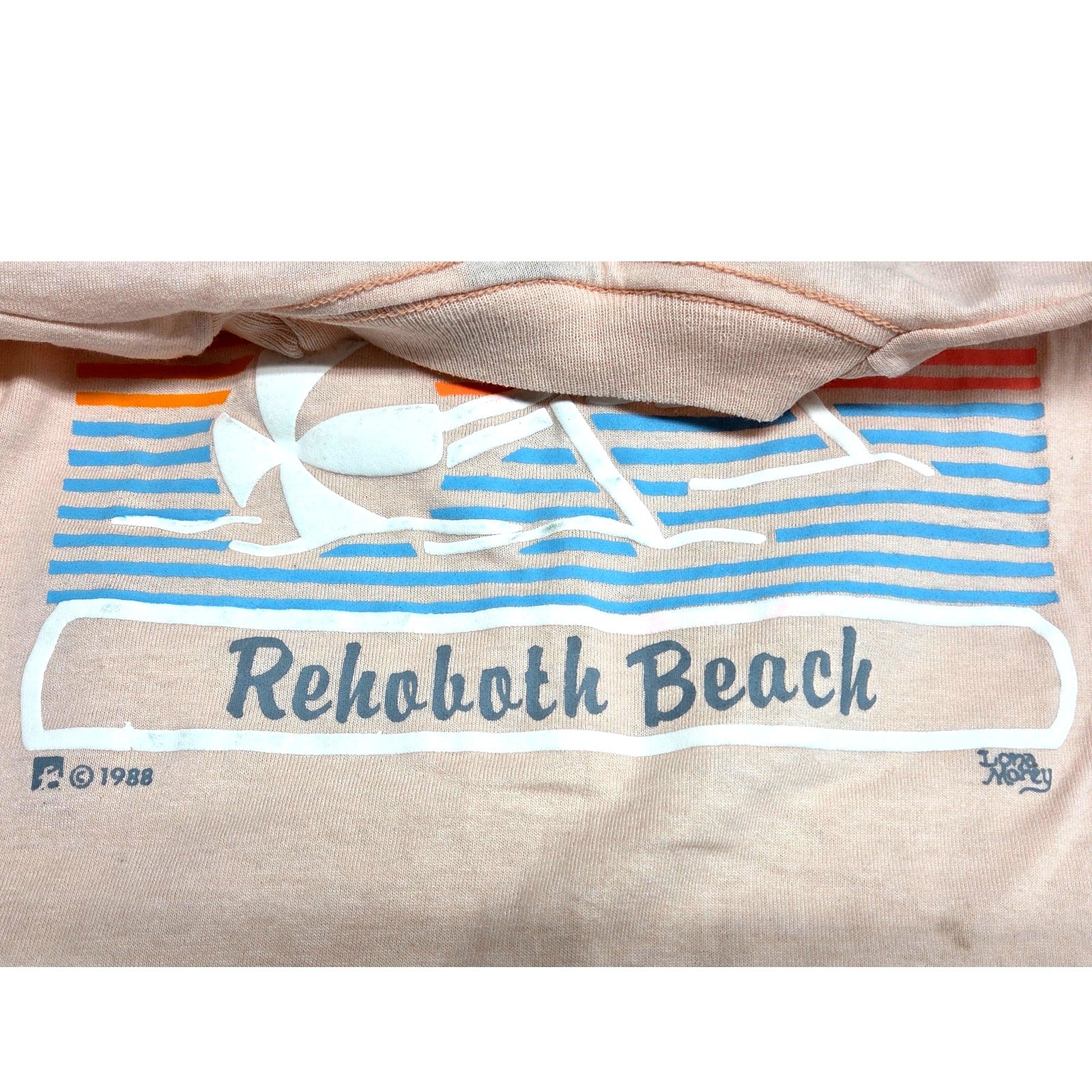 VTG 1980s Rehoboth Beach Surf Sand Sun Graphic Tee Screen Stars Best M