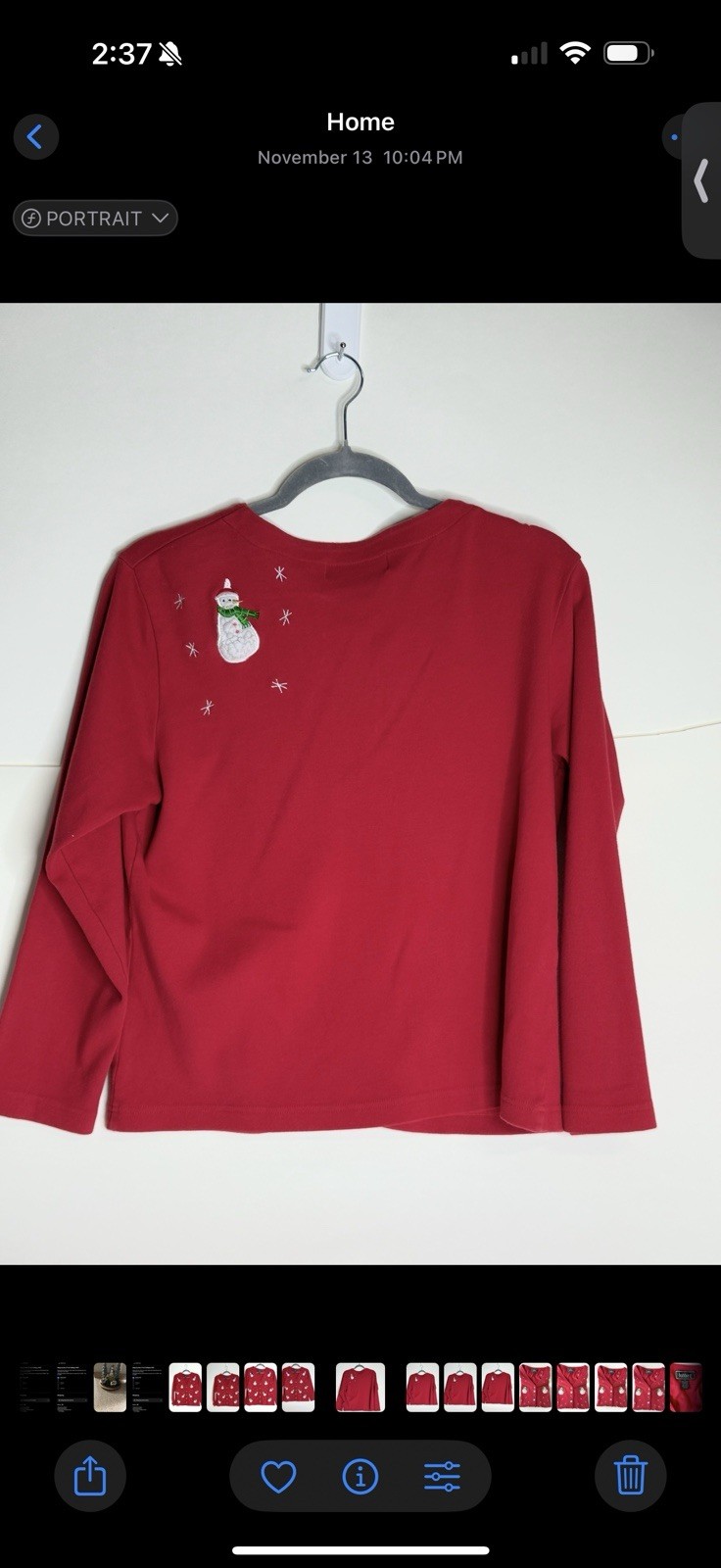 Vintage Y2K BC Snowman Embroidered Christmas Cardigan Sweater, Medium ,Holiday