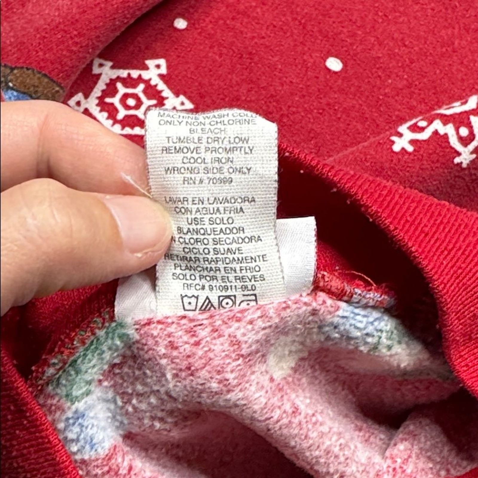 Vintage Holiday Time Let It Snow Turtleneck Long Sleeve Shirt Size Large