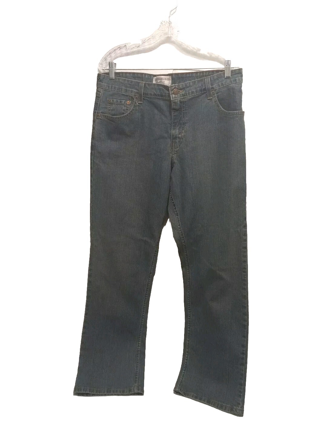 Levi Strauss Signature Stretch Mid Rise Straight Leg Misses Sz 12 Short Jeans