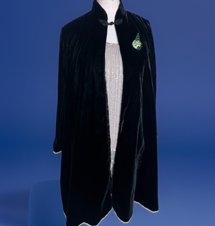 Vintage Patra Black Velvet Swing Jacket Witchy | Opera Cape | Goth Romantic Luxe