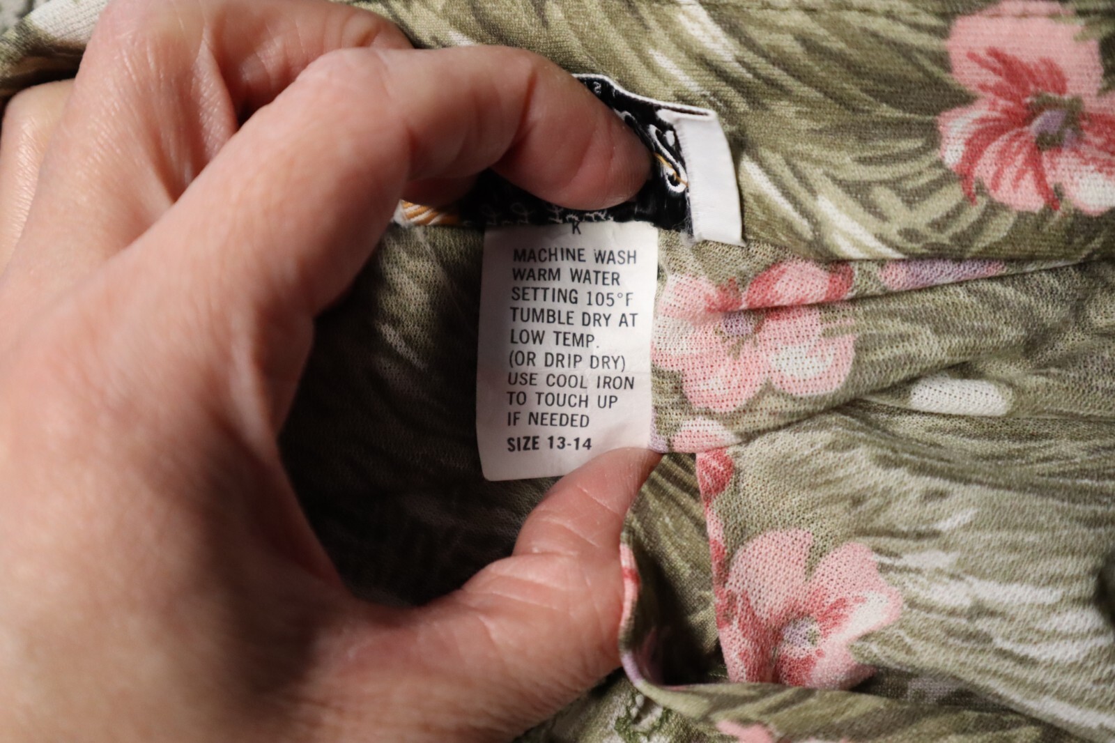 Vintage ECCOBAY womens multicolor floral semi sheer blouse size 13-14 (USA)