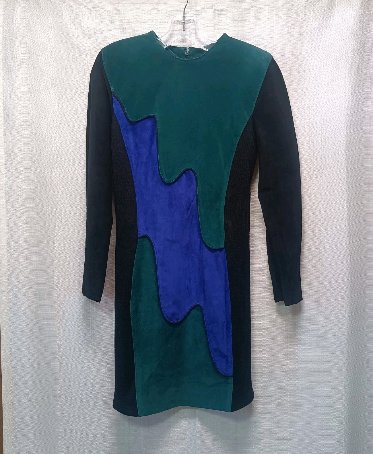 Outerwear By Phoenix Vtg 80’S Green Blue Pig Skin Leather Dress Women’s L USA
