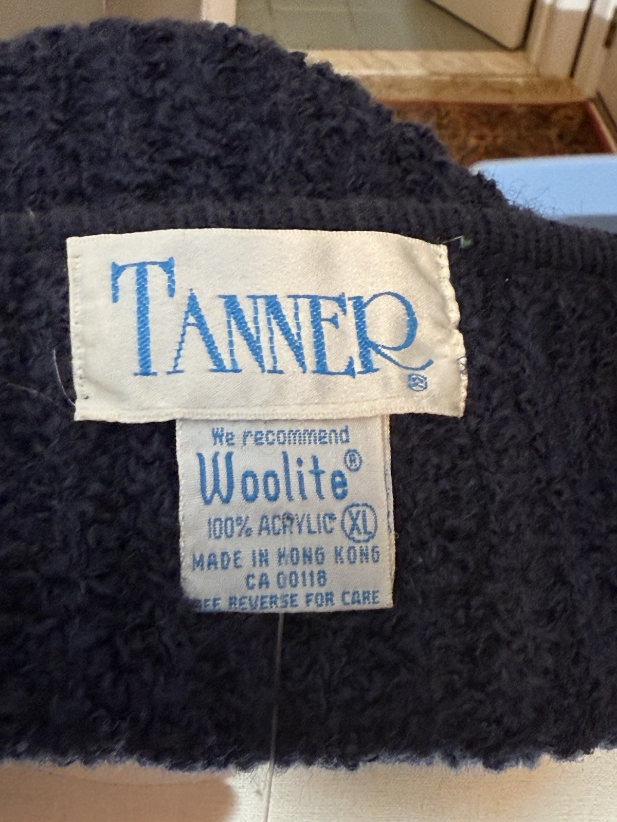 Tanner XL Acrylic Dark Blue Sweater (vintage New Old Stock)