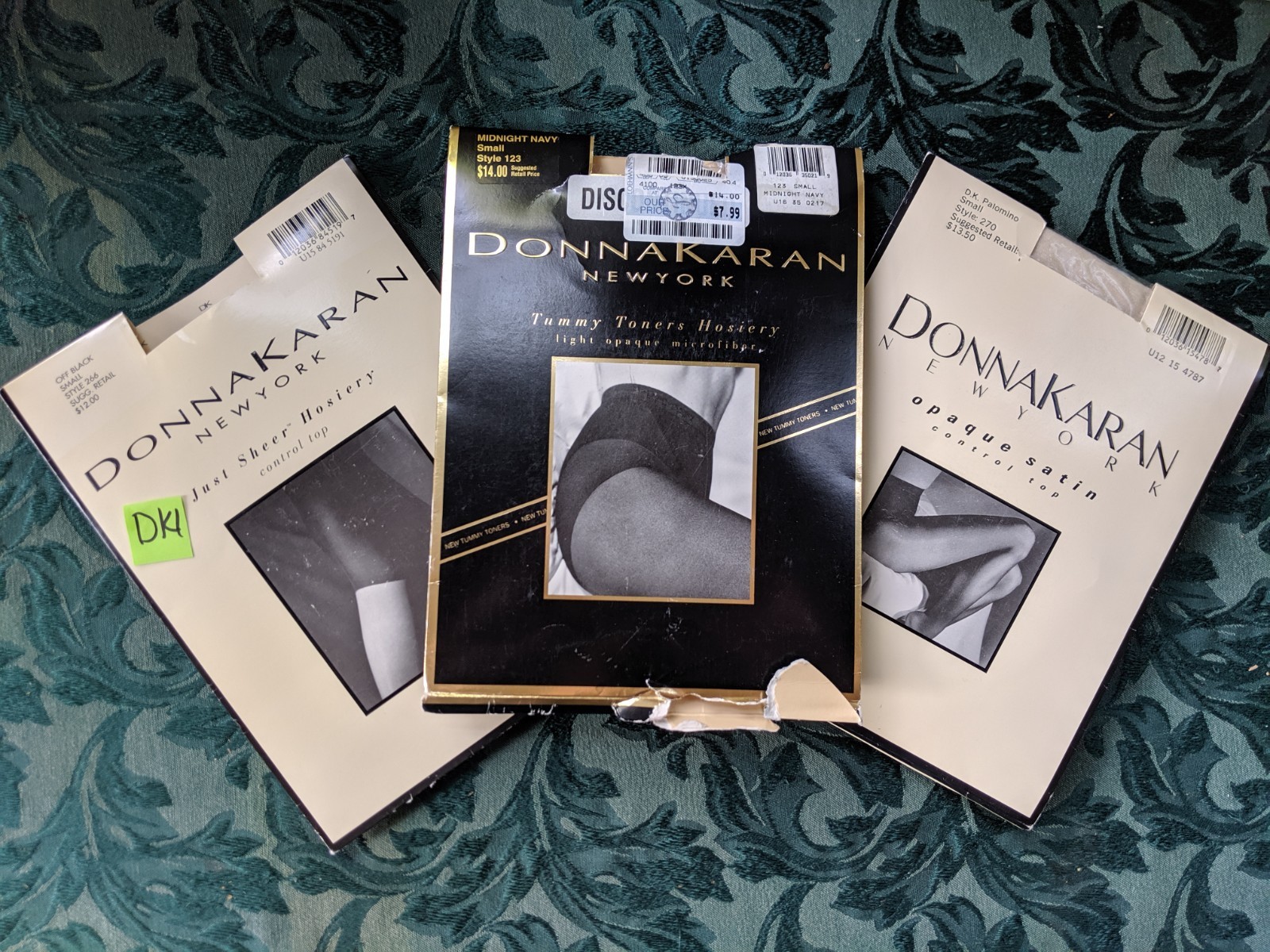Vintage Stockings 3pr Pantyhose Nylons Donna Karan small 266 126 270 #DK1