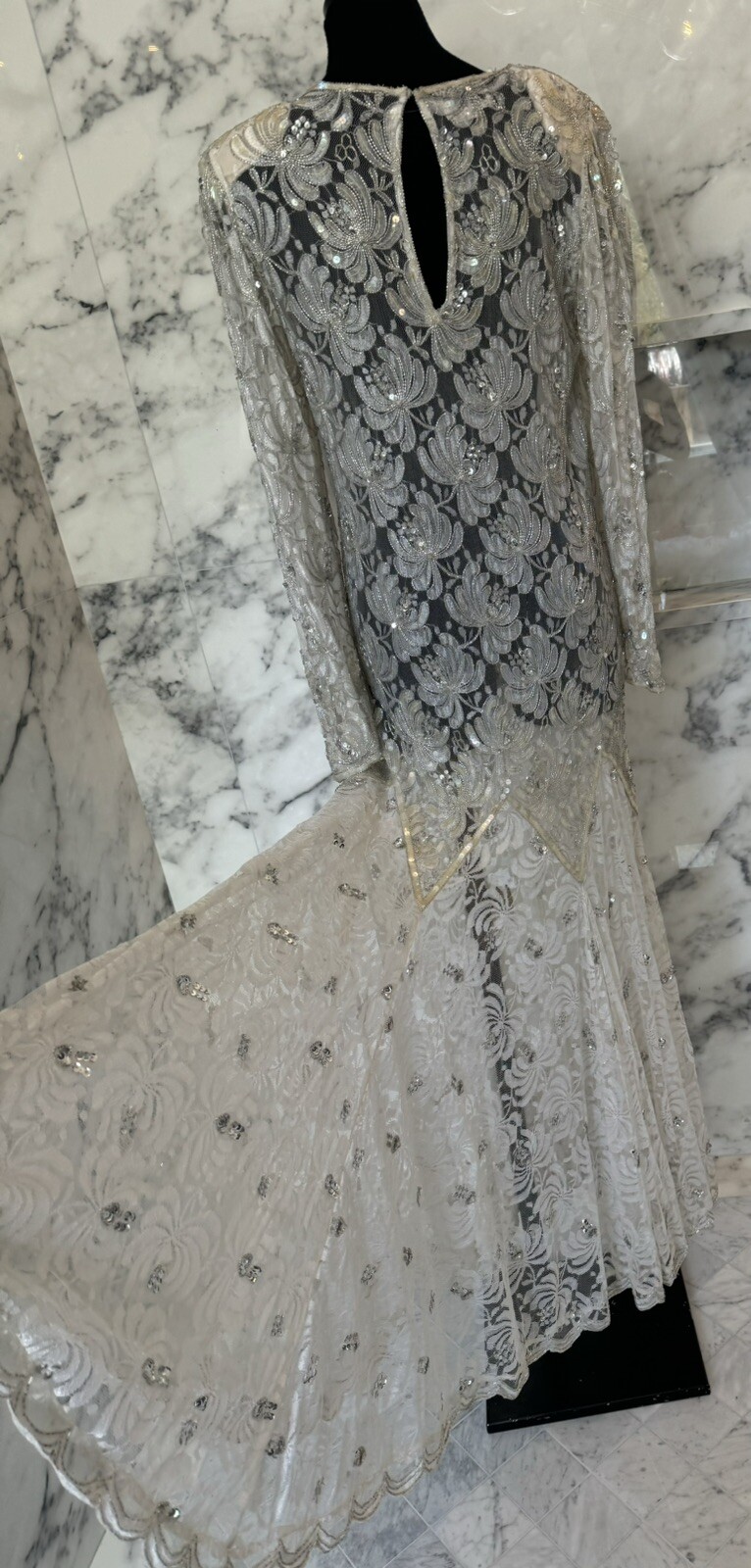 Scala Beaded And Sequined Couture Collection Vintage Dress