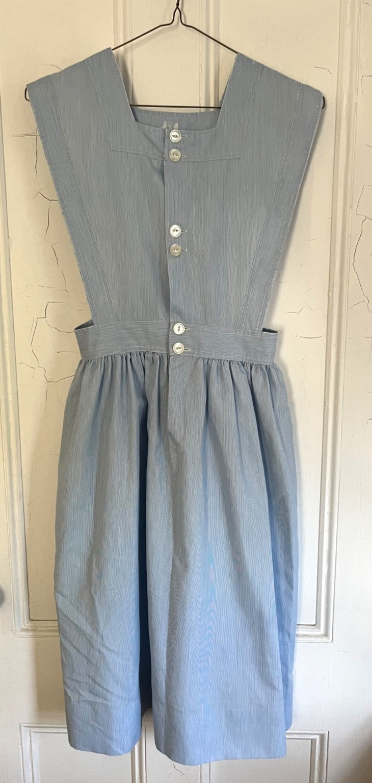 Genuine 1940s American Red Cross Nurse’s Aide Uniform w/ Pinafore, Blouse, Pin