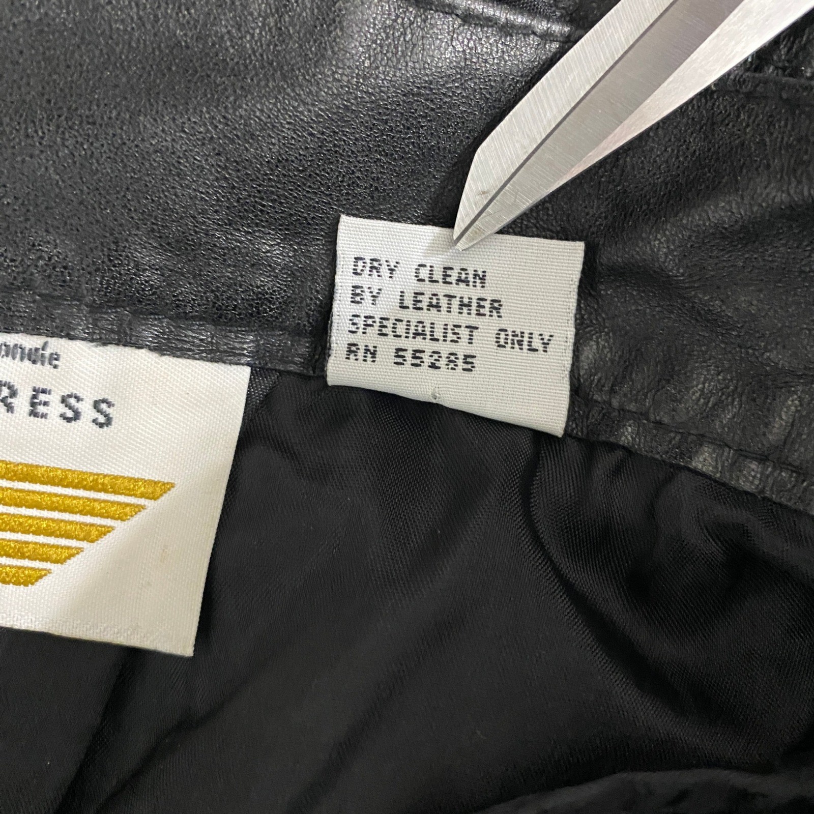 Vintage Limited Express Black Leather Skirt High Waist Midi 7 Goth Boho 90s FLAW