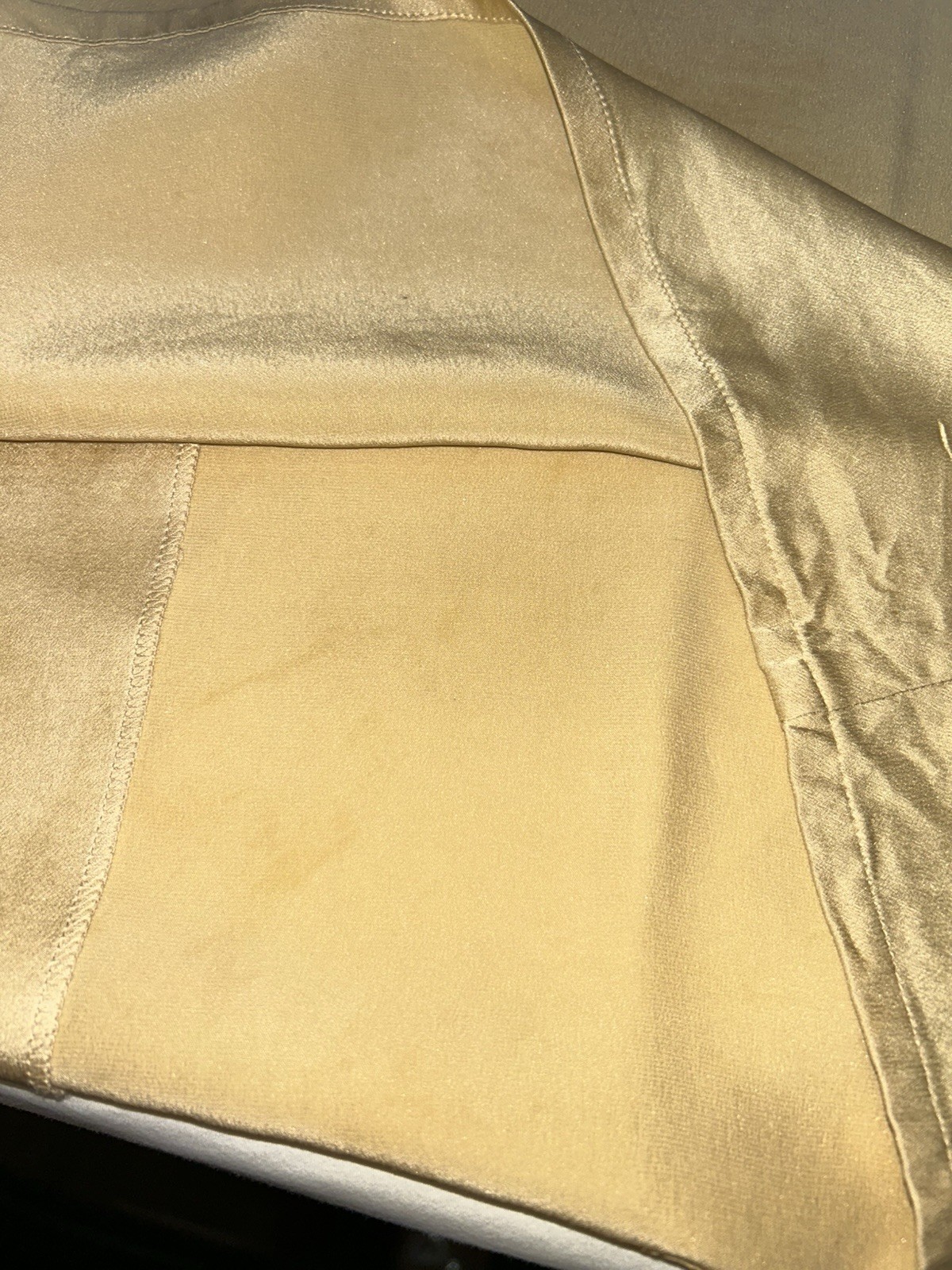 Vintage Clifford & Wills Button Down Vest Tunic 100% Silk Gold Butter Yellow M
