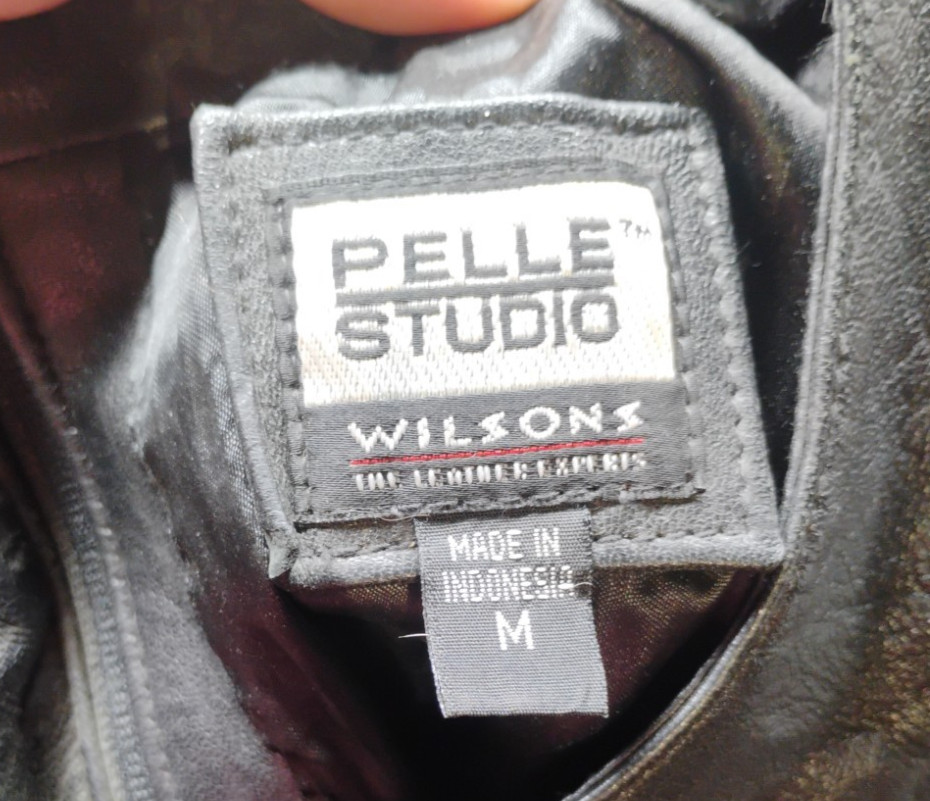 Vintage Pelle Studio Wilsons Black Leather Motorcycle Vest Women’s S/M