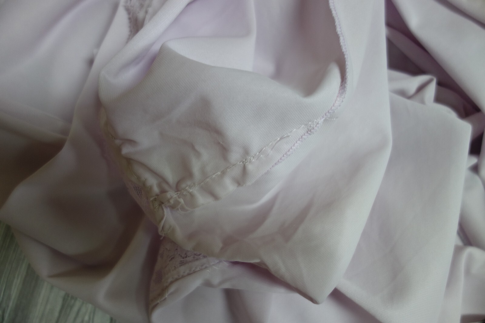 Vintage Shadowline Nylon Silky Feel Nightie Lilac Altered Size Small *Altered