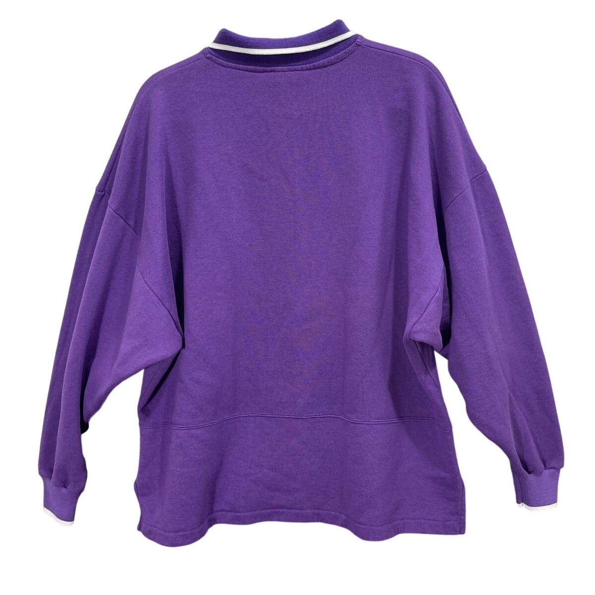 Vintage 90s Purple Long-sleeve Polo Sweatshirt Collared Sunbelt Sportswear XL