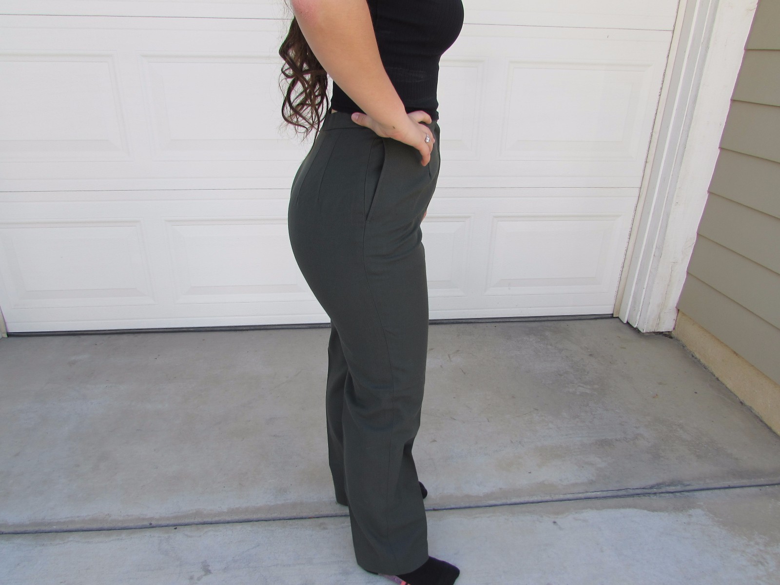 VTG Women’s Olive Green Army Uniform Trousers Pants Size 12 R(S/M)1960’s/70’s