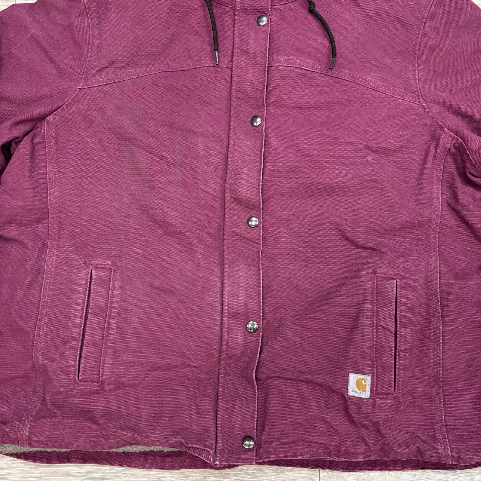 Pink/Purp VTG Y2K Carhartt Women’s Berkeley Hooded Sherpa Jacket, Size XXL (20)