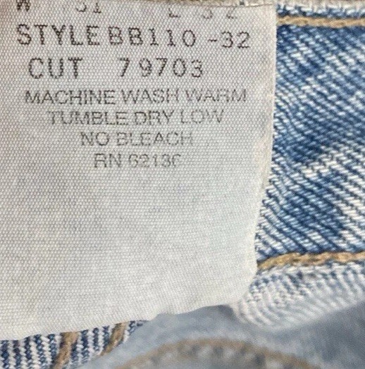 Vintage Guess High Rise Jeans, Sz 31W 32L, green triangle, Tapered 90s USA Made