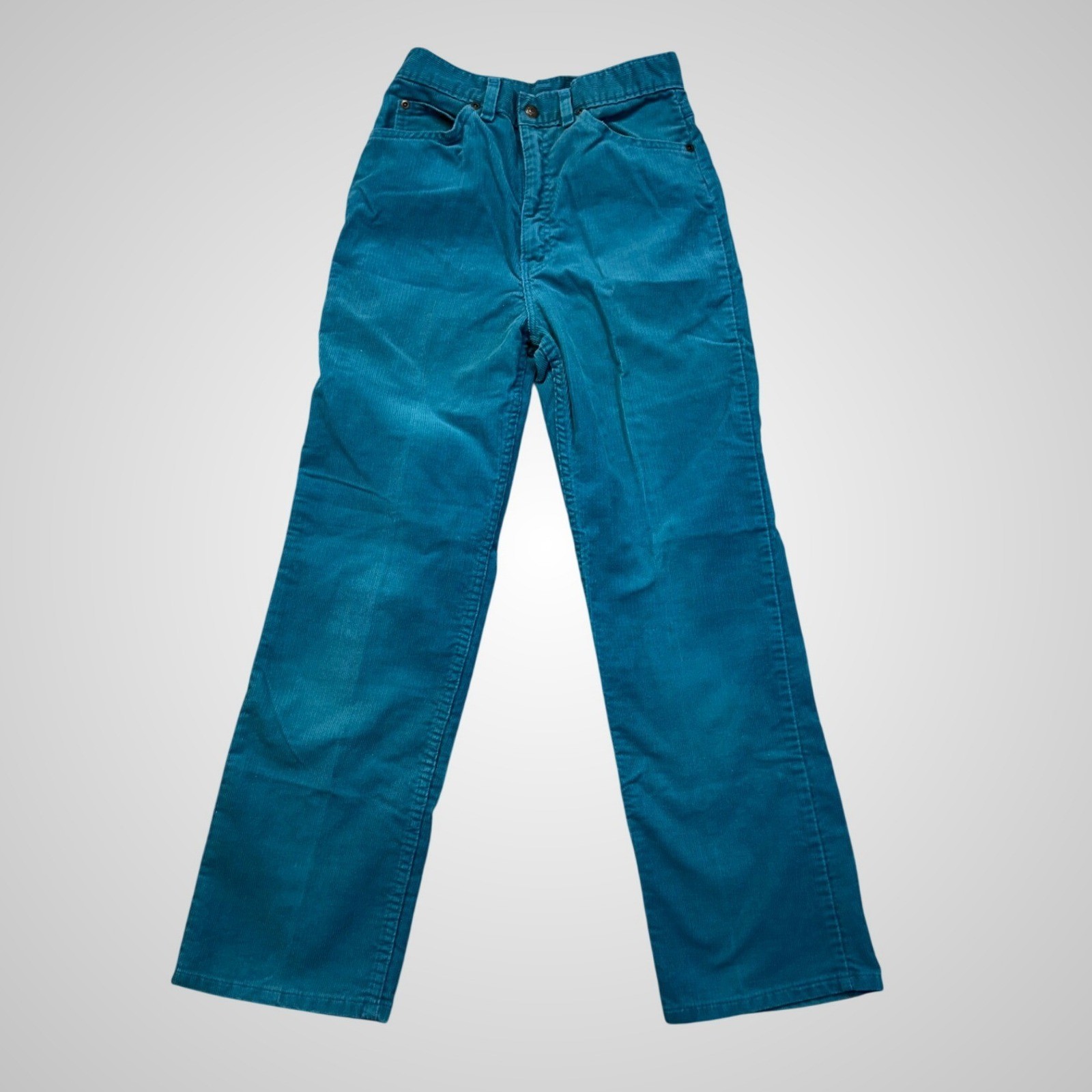Sears Tough Skins Women 23 Teal Good Button Fly High Rise 70