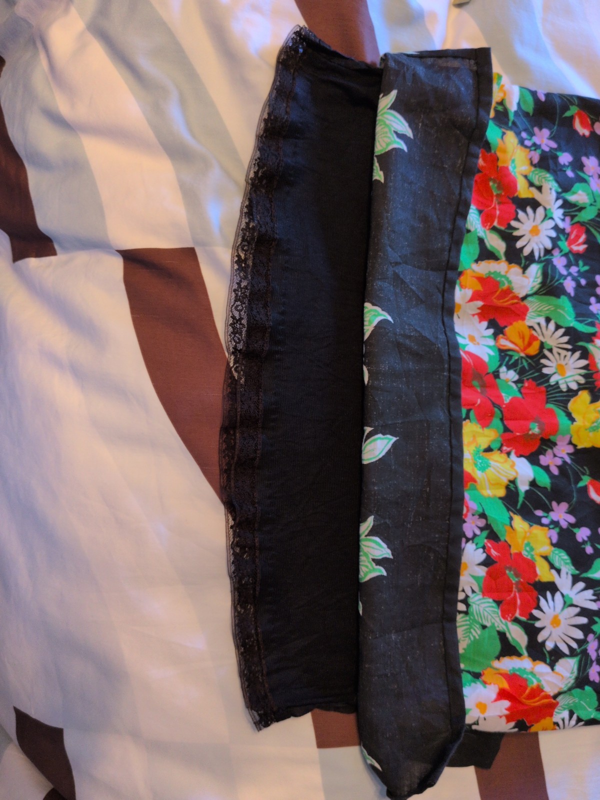 Vintage Lined Kaftan Cotton Blend Black Floral Women’s Size M/L Mumu Grannycore
